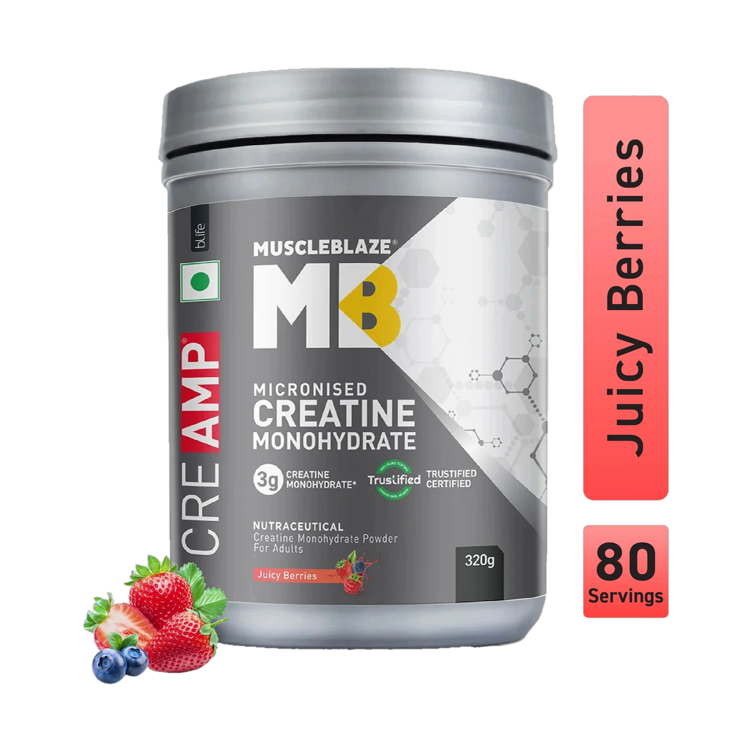 MUSCLEBLAZE Micronised Monohydrate Creatine 320 g - Image 1