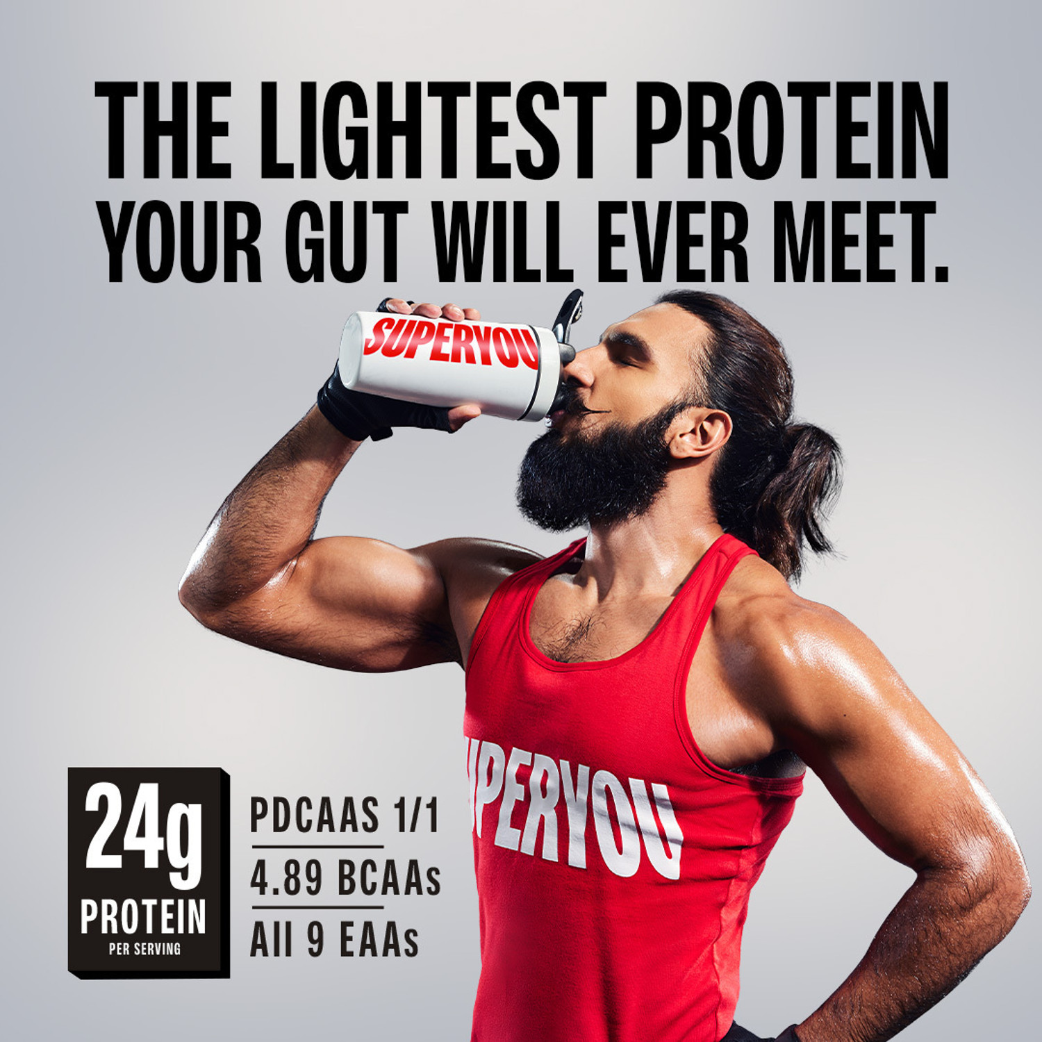 Image of SUPERYOU Pro Fermented Yeast Protein, 24g Protein, Gut Friendly, Superior Muscle Recovery Plant-Based Protein