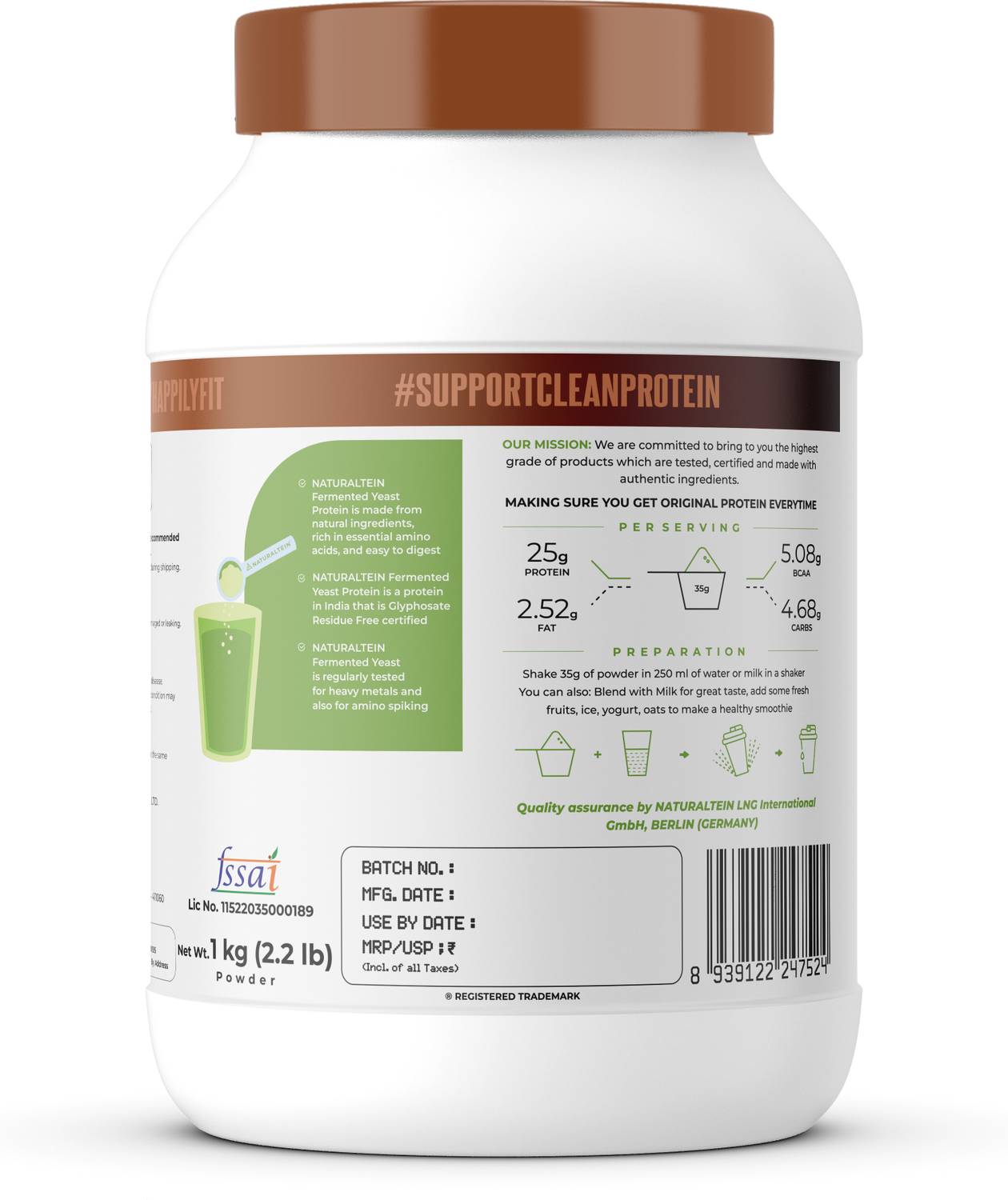 NATURALTEIN Fermented Yeast Protein Powder 25g - Image 2