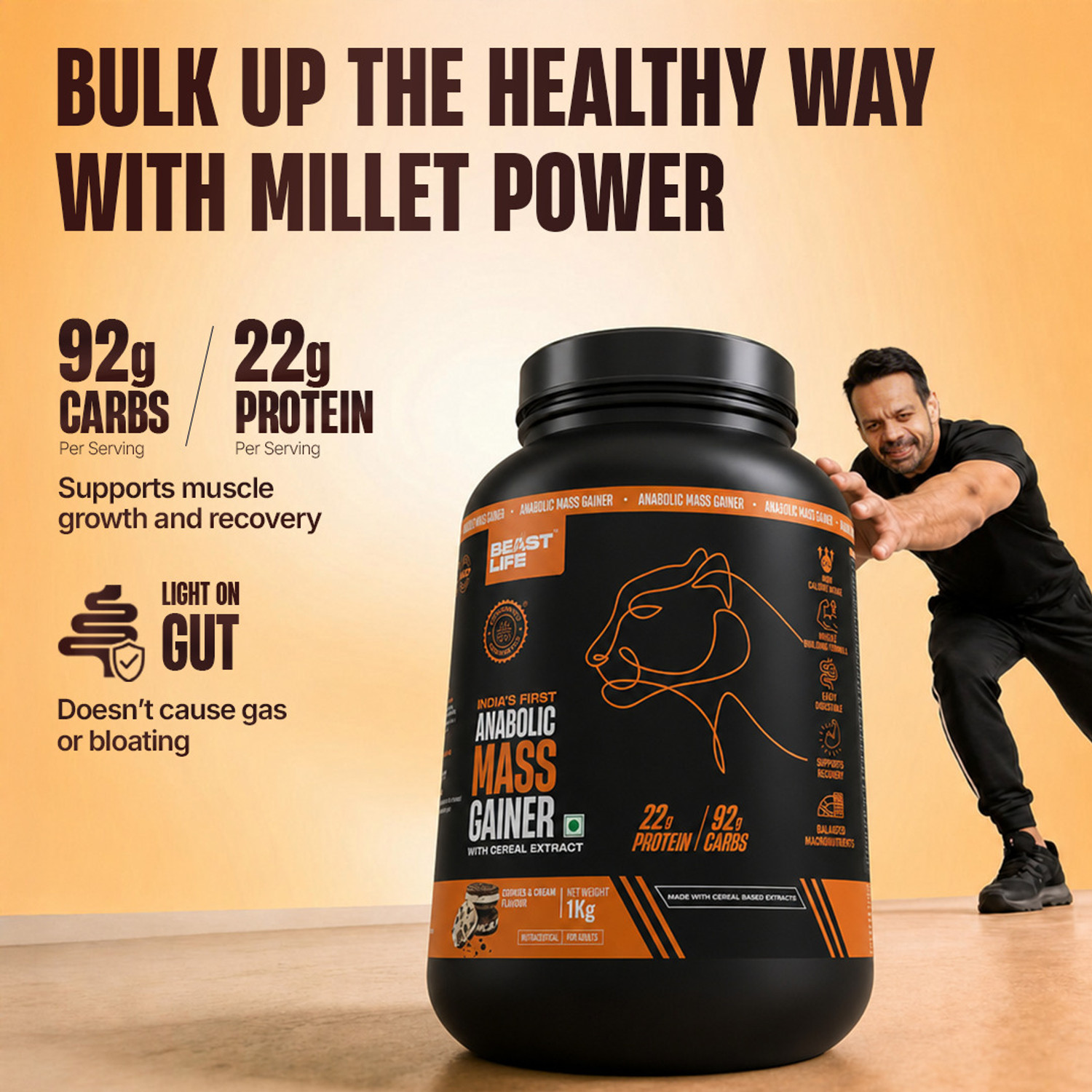 Image of BeastLife High Rich Protein Gainer - No Maltodextrin Weight Gainers /Mass Gainers