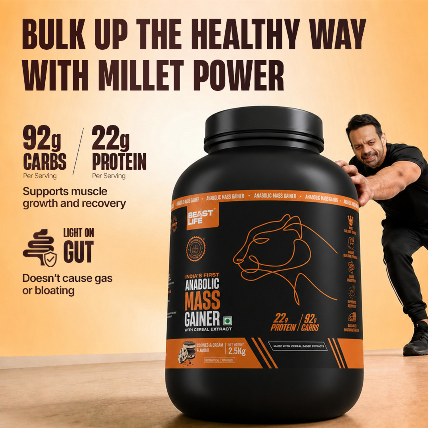 Image of BeastLife High Rich Protein Gainer - No Maltodextrin Weight Gainers /Mass Gainers