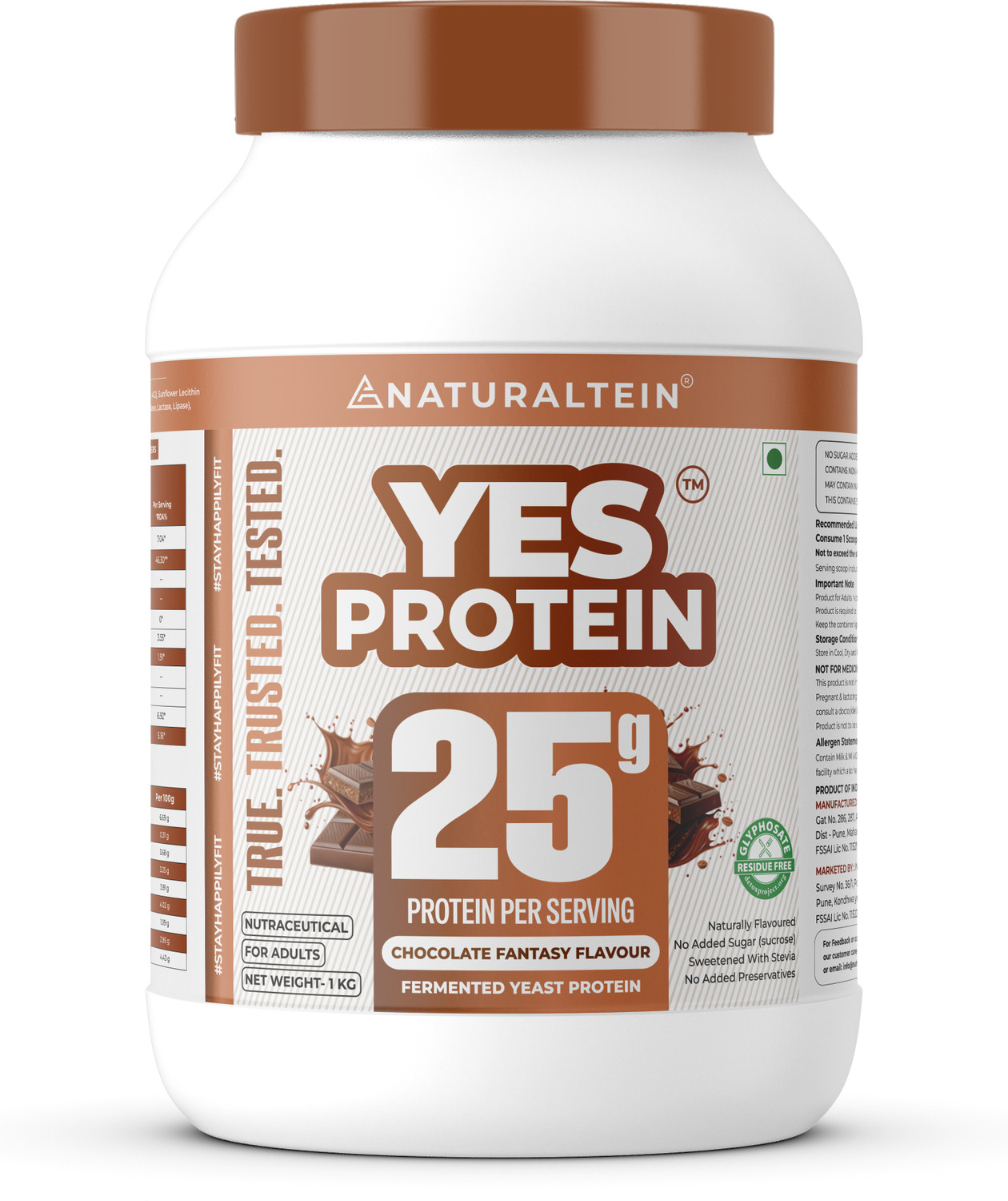 Image of NATURALTEIN Fermented Yeast Protein Powder | 25g Protein Per Scoop | Vegan Plant Protein Plant-Based Protein