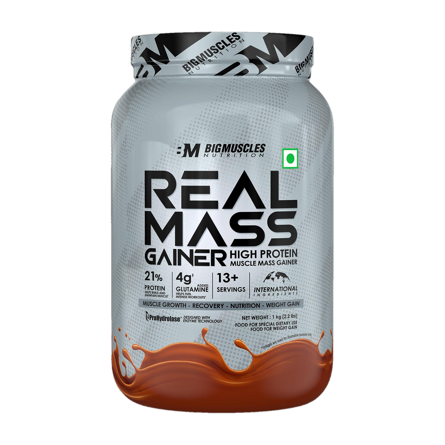 BIGMUSCLES NUTRITION Real Weight Gainer 1kg