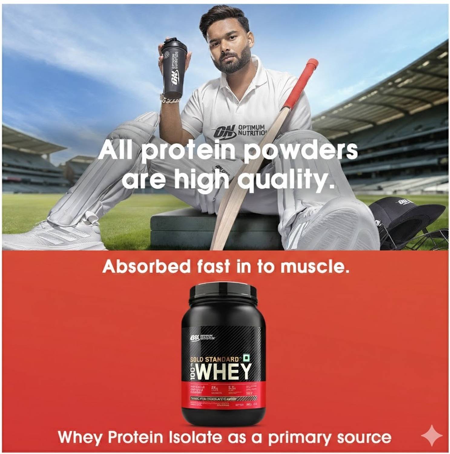 Optimum Nutrition 100% Whey Protein - 2 lbs 907.18 g - Image 2