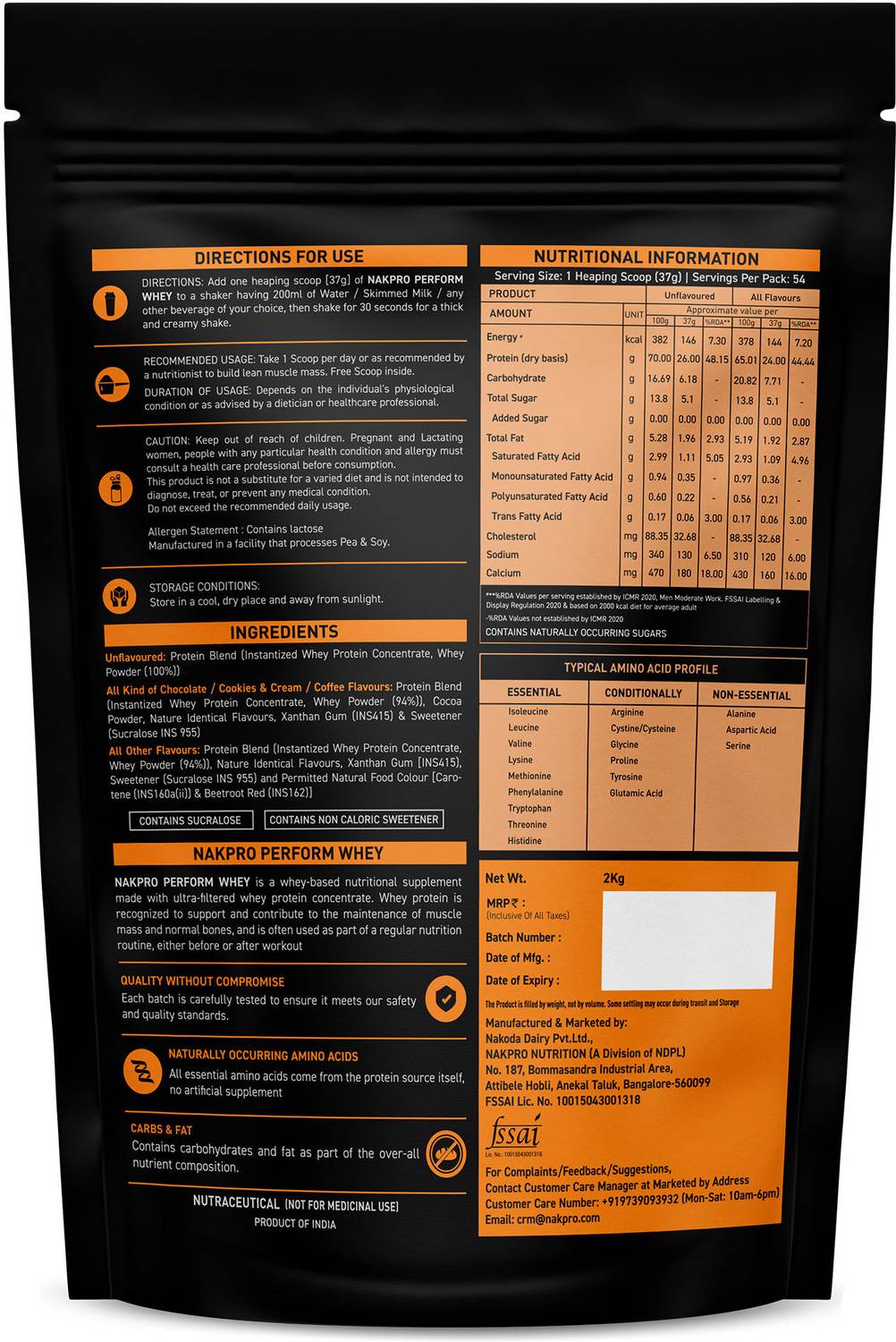 Nakpro 100% Perform Concentrate 24.7g - Image 2