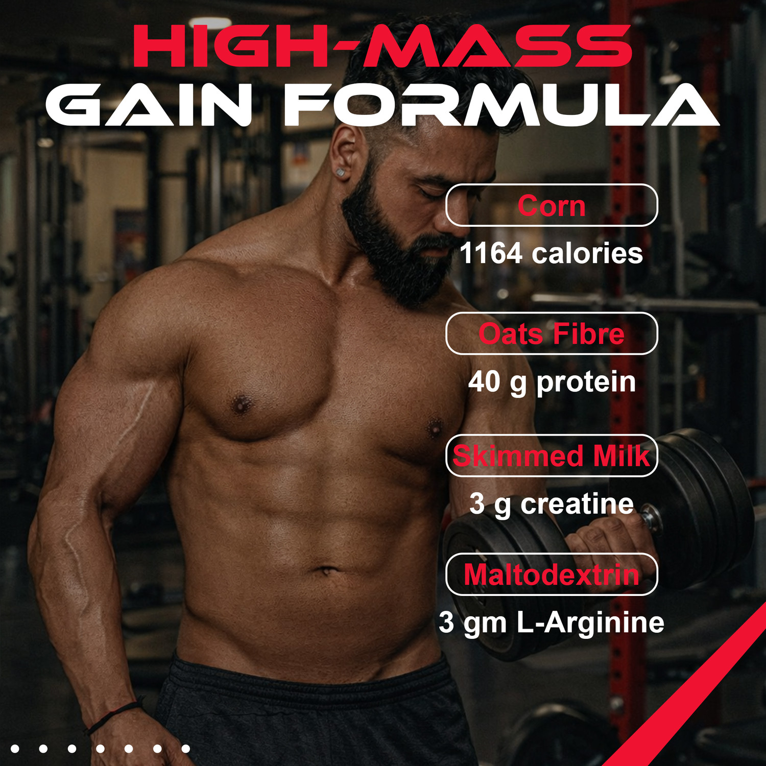 Image of Muscle Performance Anabolic Mass Gainer With 40g Protein, Added Vitamins, Probiotics, Enzymes Weight Gainers /Mass Gainers