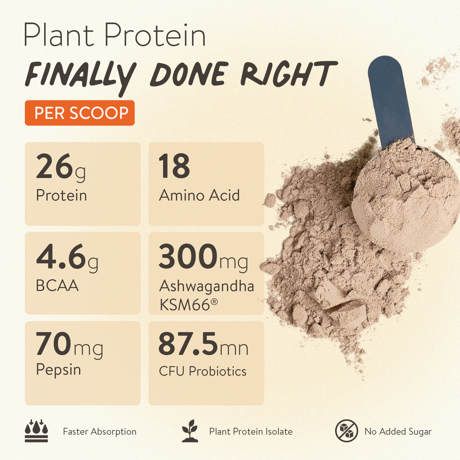 Image of Happy Cultures 26g Kesar Pista Badam Tastiest Plant Protein|No Gas & Bloating|18 Amino Acid Plant-Based Protein