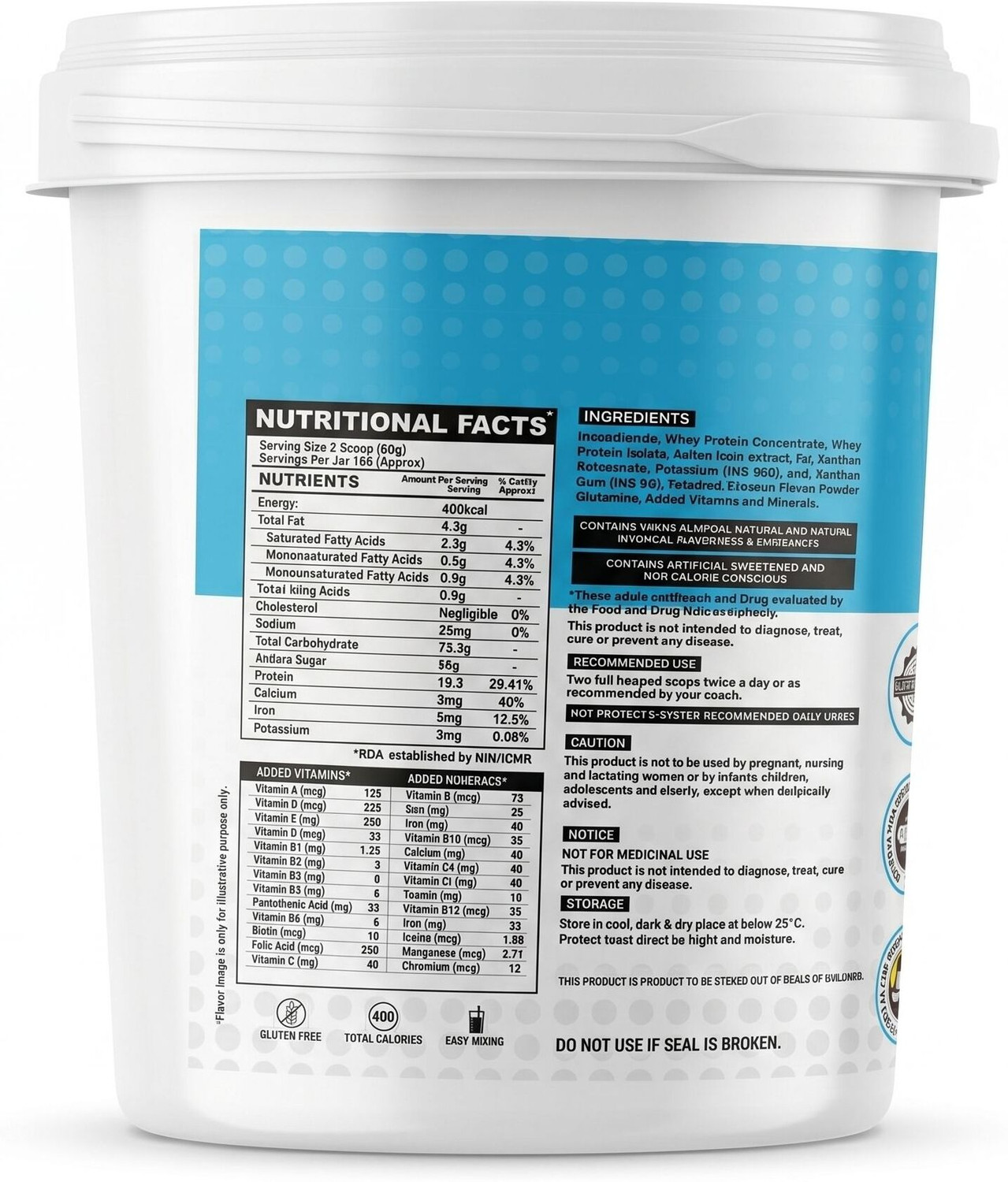 Image of PROTEINFARM FREAK GAIN ADVANCE Weight Gainer | 24g Protein Weight Gainers /Mass Gainers