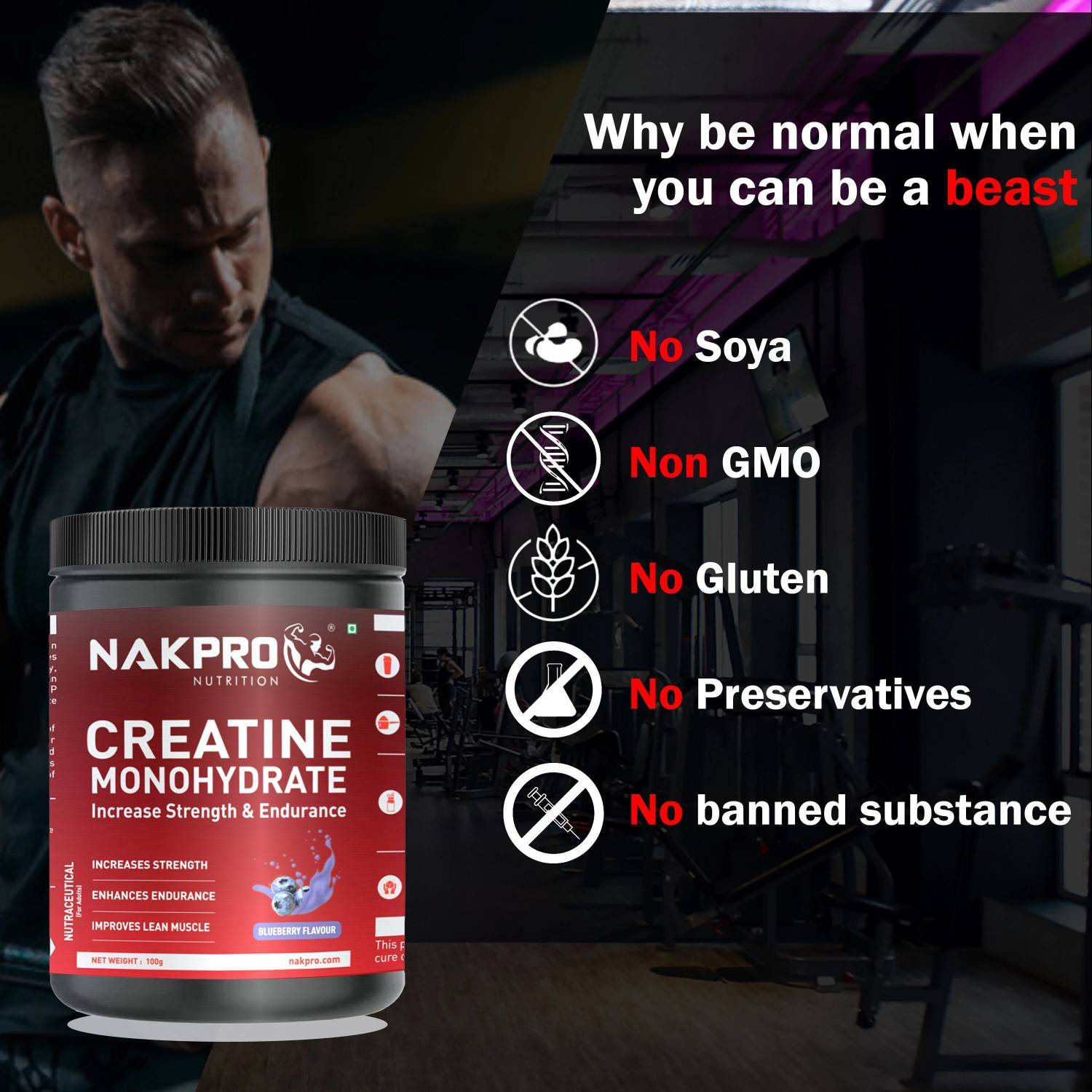 Nakpro Micronized Creatine Monohydrate 1000g - Image 4