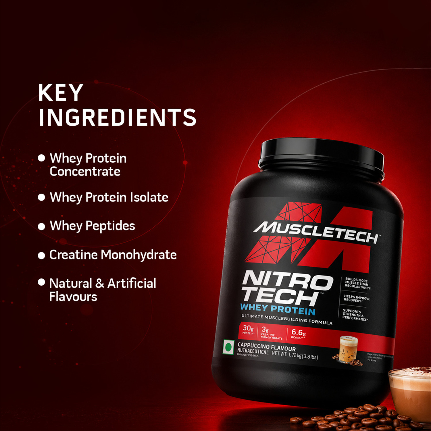 Image of Muscletech Nitro-Tech Whey Protein Whey Protein
