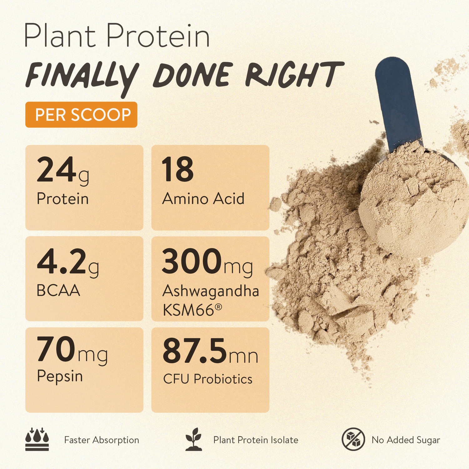 Image of Happy Cultures 24g Mango Tastiest Plant Protein|18 Amino Acids & BCAA|High-Protein Nutrition Plant-Based Protein