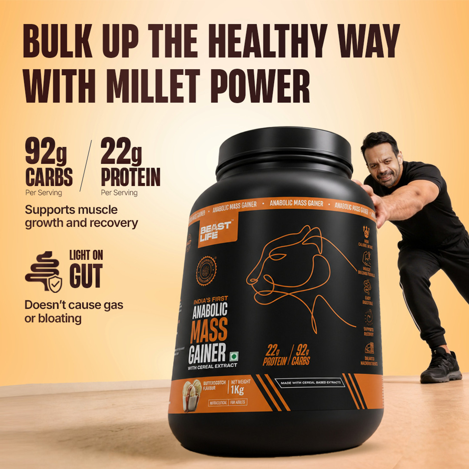 Image of BeastLife High Rich Protein Gainer - No Maltodextrin Weight Gainers /Mass Gainers