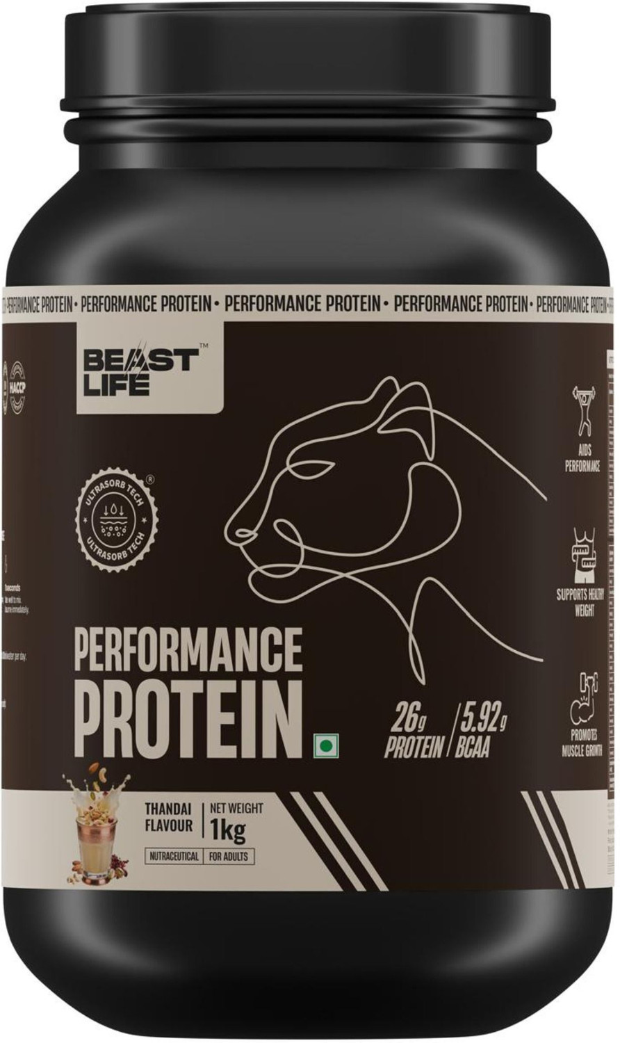 Image of BeastLife Performance Protein Powder | 25g Protein | Muscle Growth- Yeast Protein Yeast Protein
