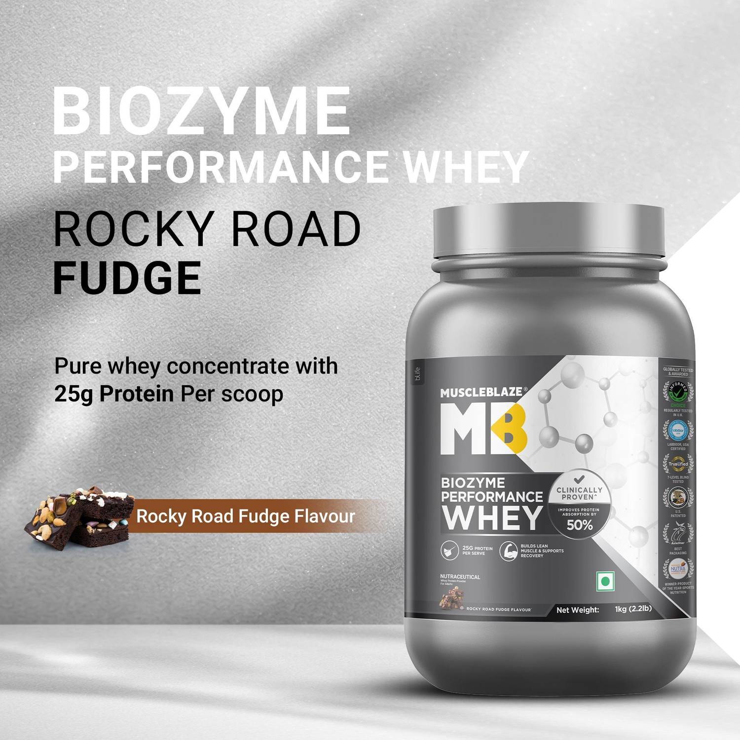MUSCLEBLAZE Biozyme Performance Whey Protein 25g - Image 4