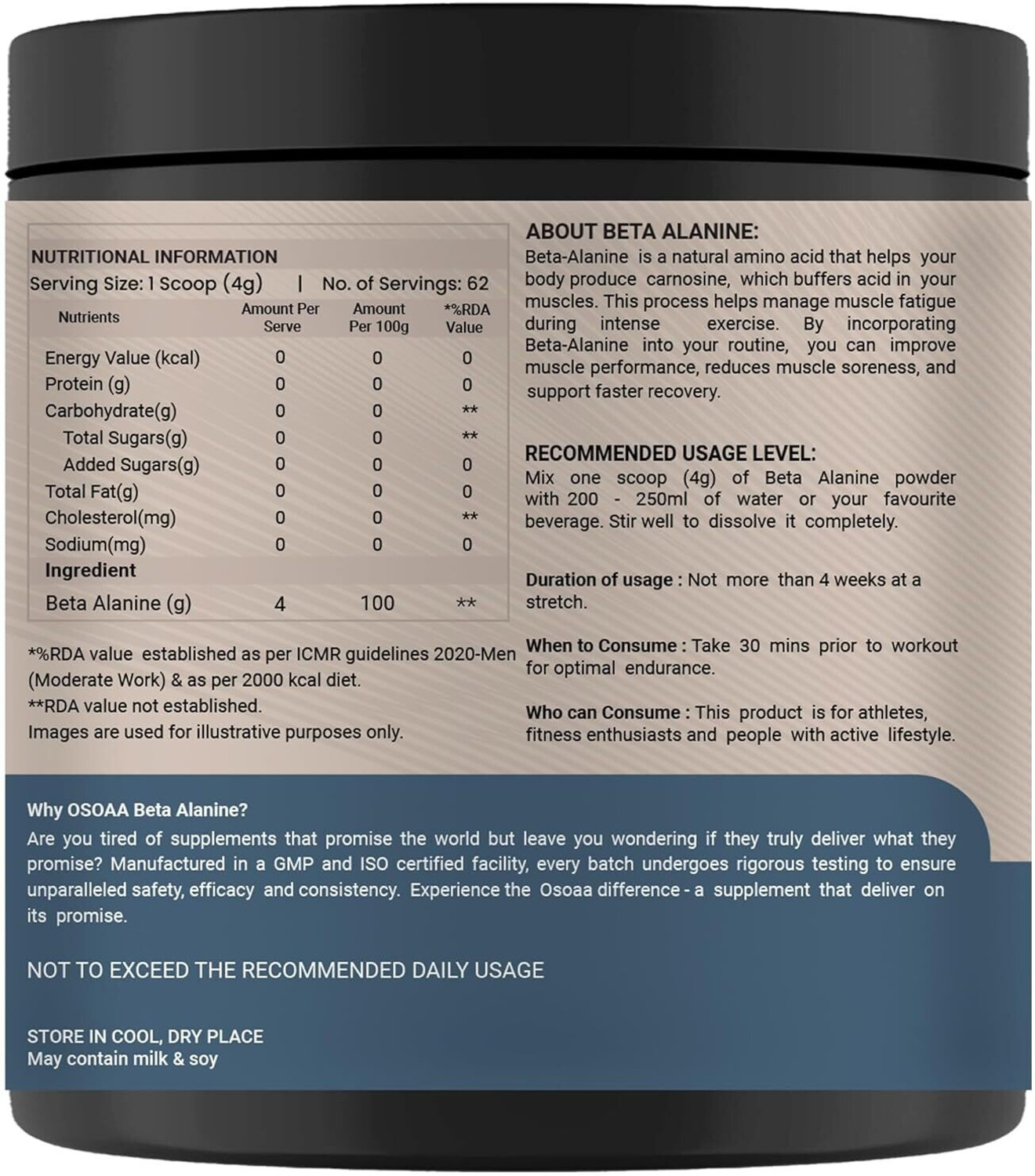Image of Osoaa Beta Alanine EAA (Essential Amino Acids)
