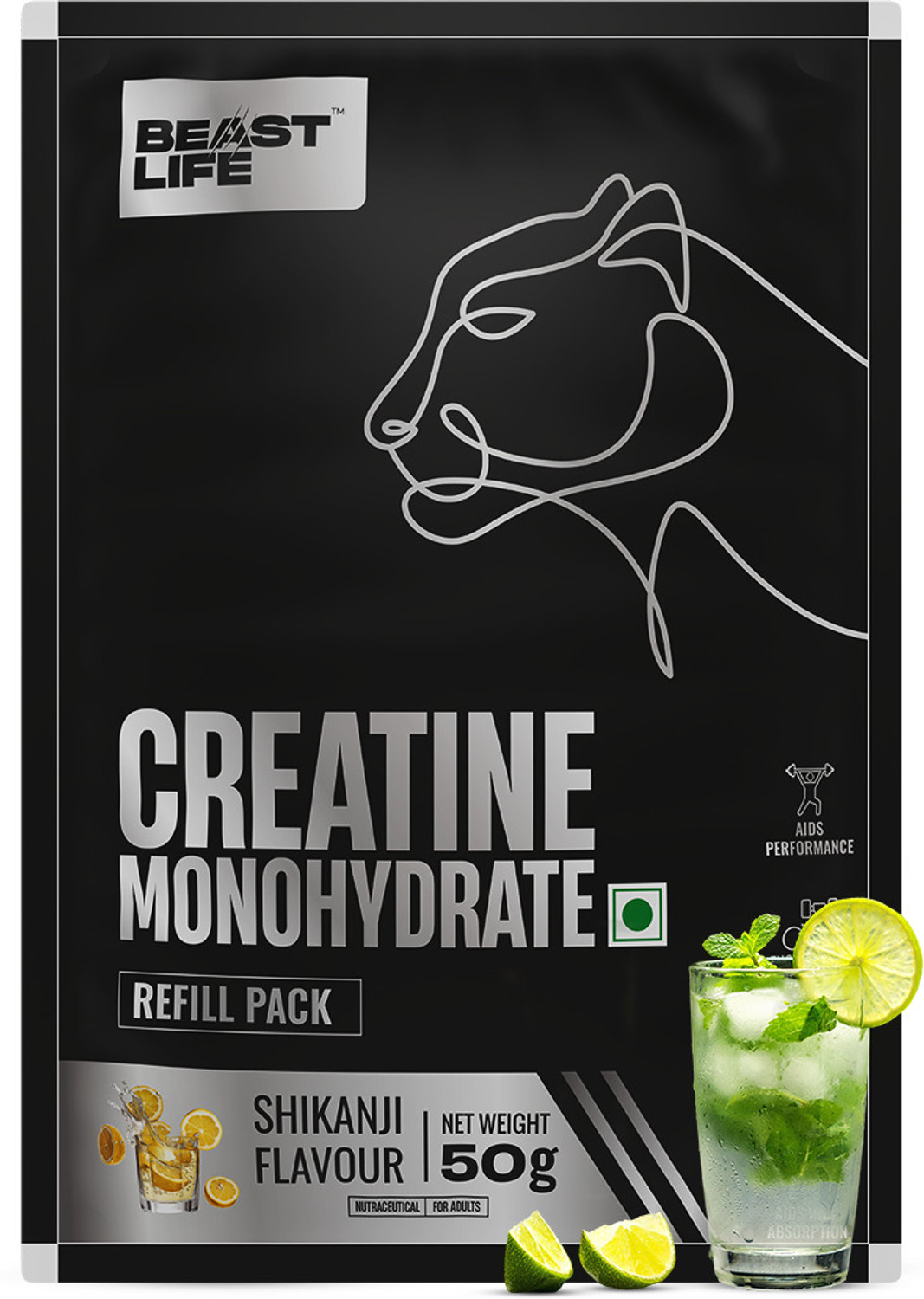 Image of BeastLife Creatine Monohydrate | 13 Servings | Micronised Creatine| NABL Lab Tested Creatine