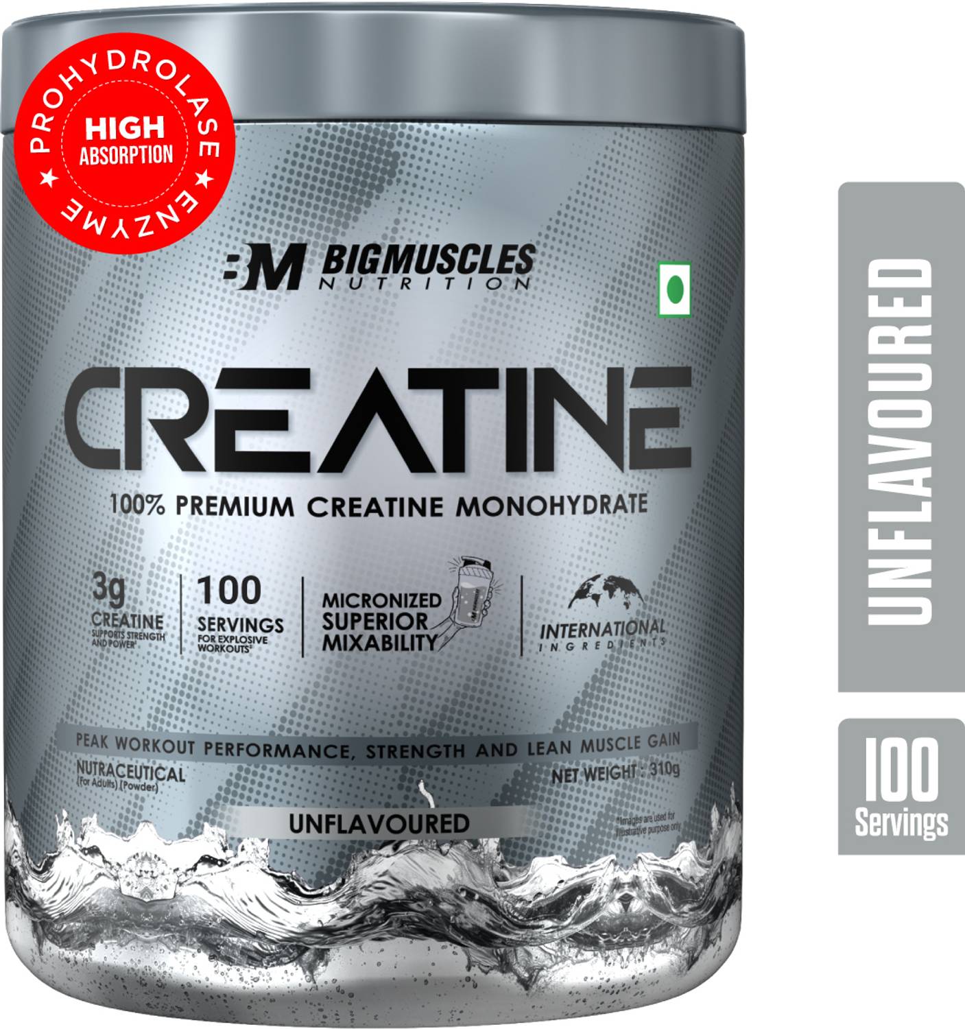 BIGMUSCLES Creatine Monohydrate 310g - Image 1