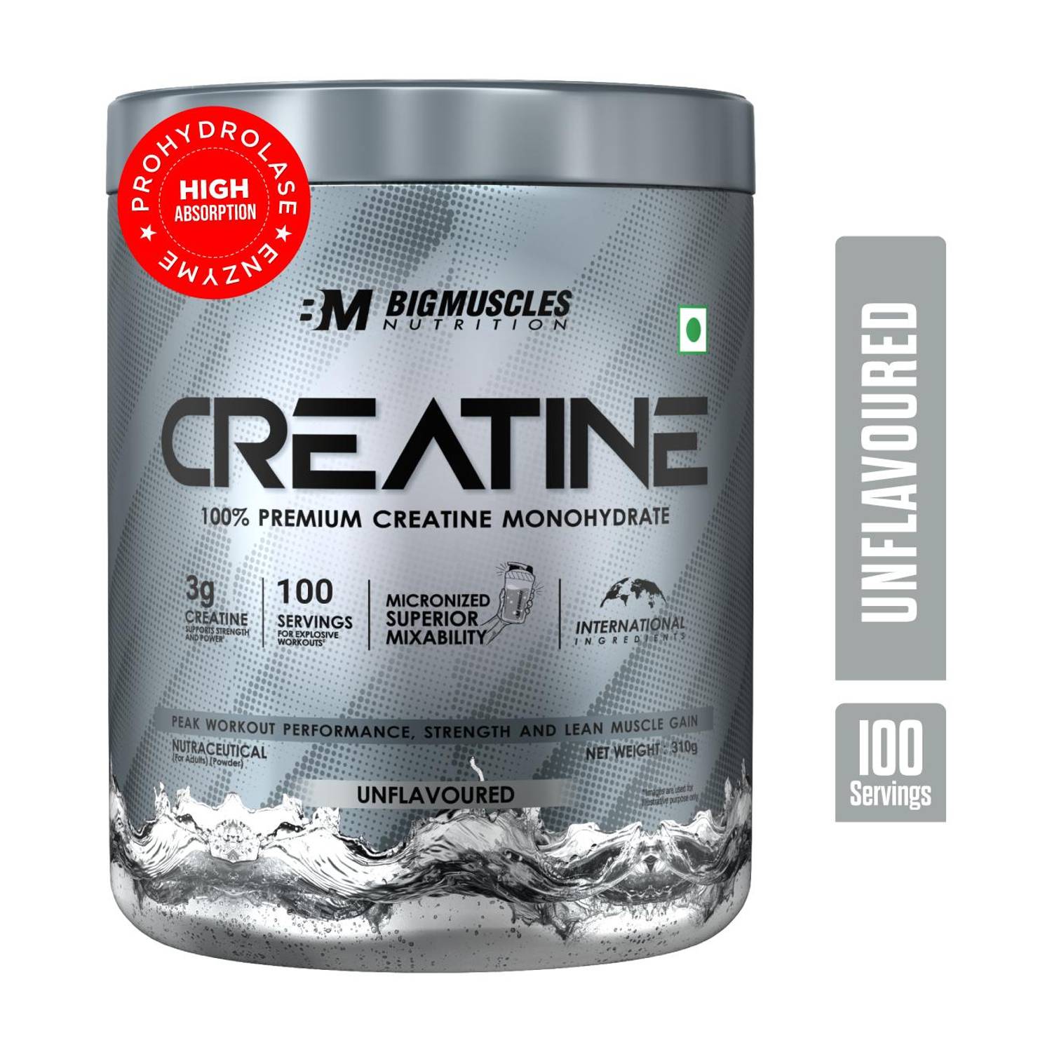 BIGMUSCLES Creatine Monohydrate 310g - Image 1