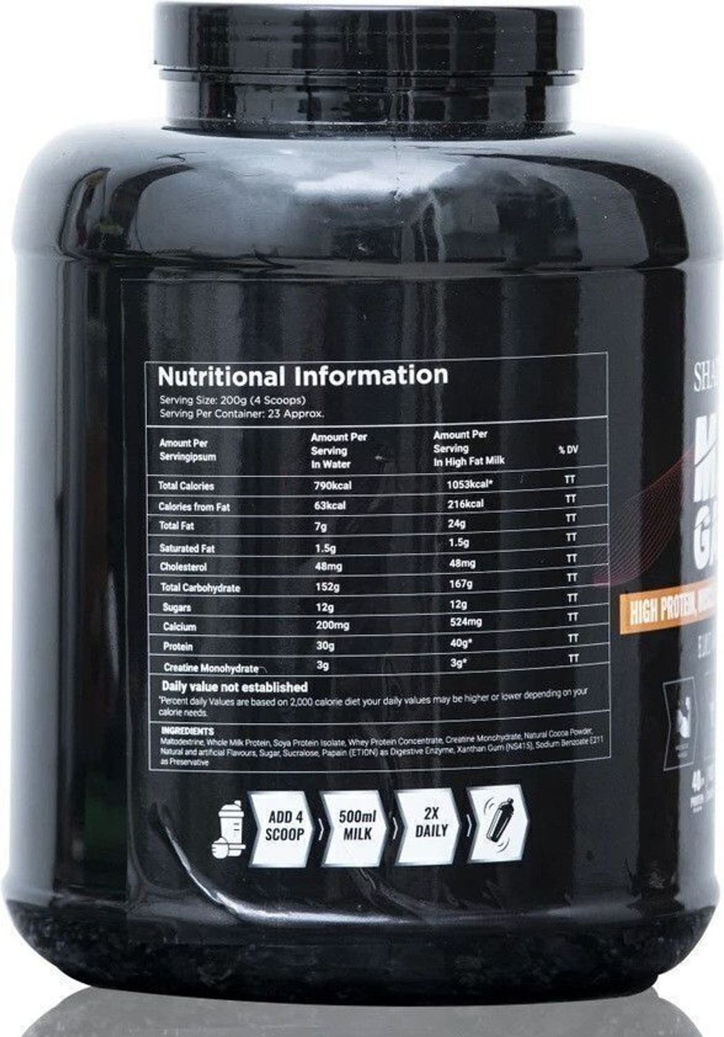 Image of OREALFIT High-Calorie Mass Gainer | Muscle Building & Weight Gain Supplement Weight Gainers /Mass Gainers