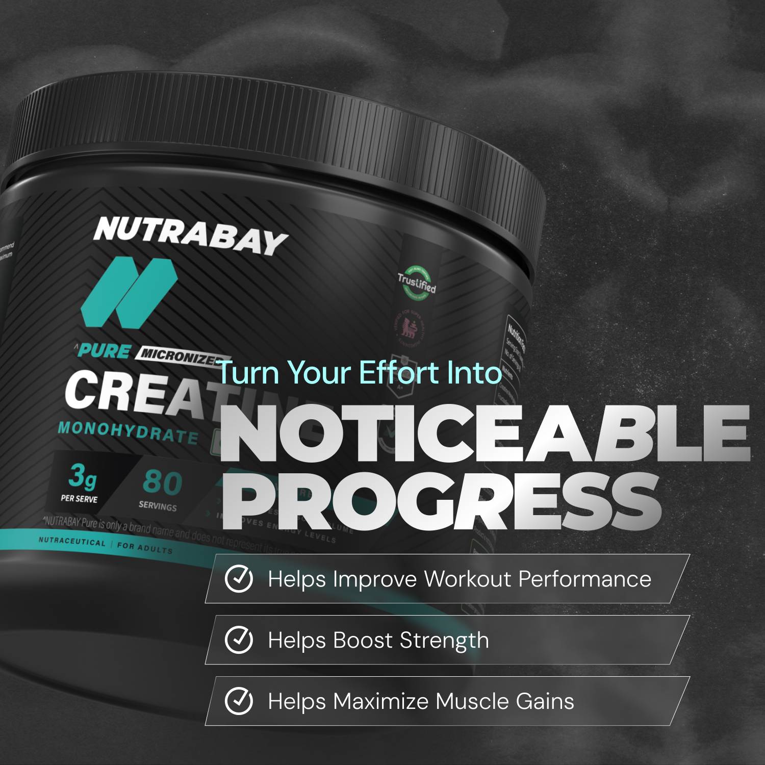 Nutrabay Pure Series Micronized Creatine Monohydrate 83 Servings - Image 5