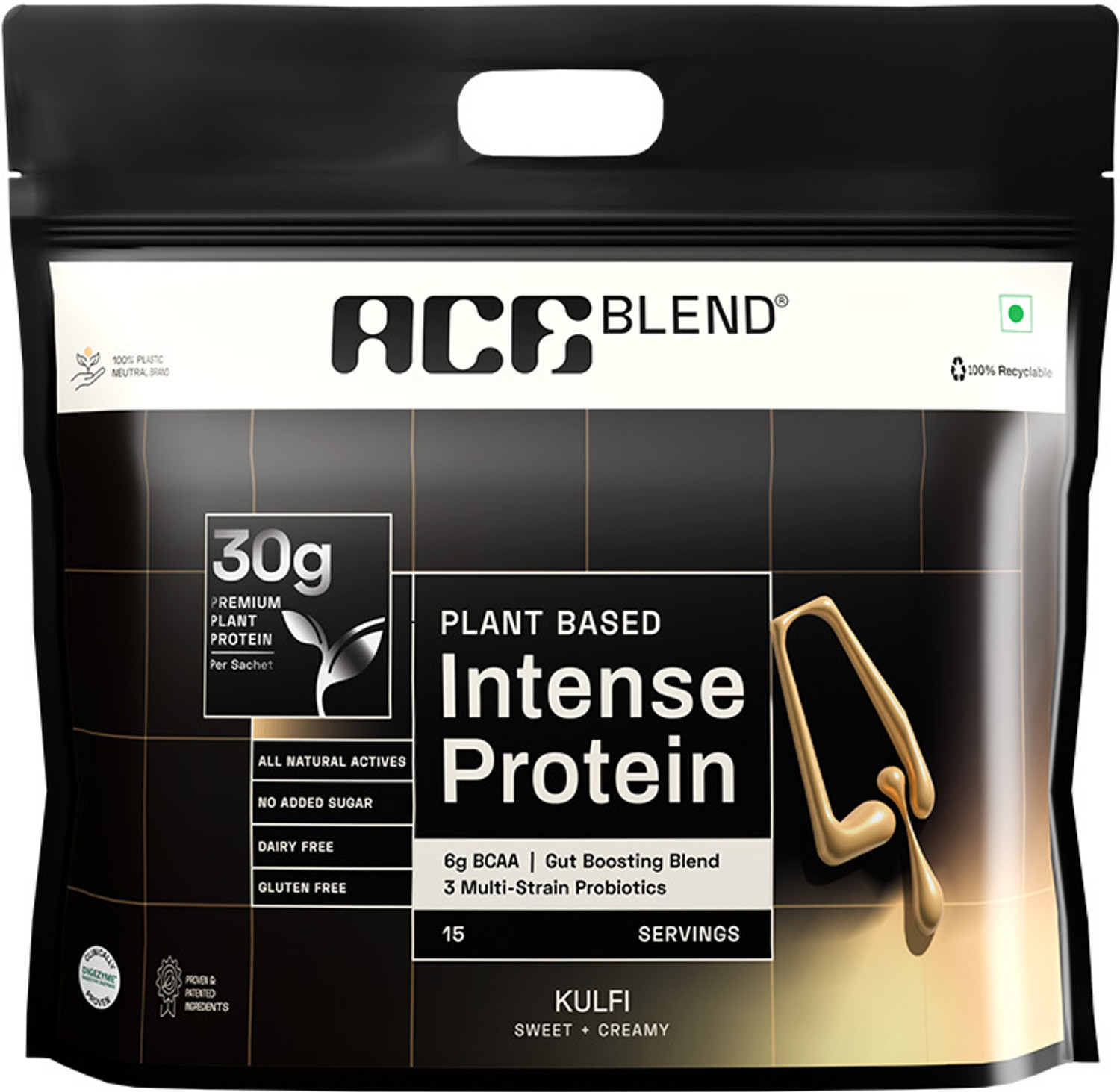 Image of Ace Blend INTENSE, 30G A-Grade Vegan Plant Protein Powder for Men & Women Plant-Based Protein