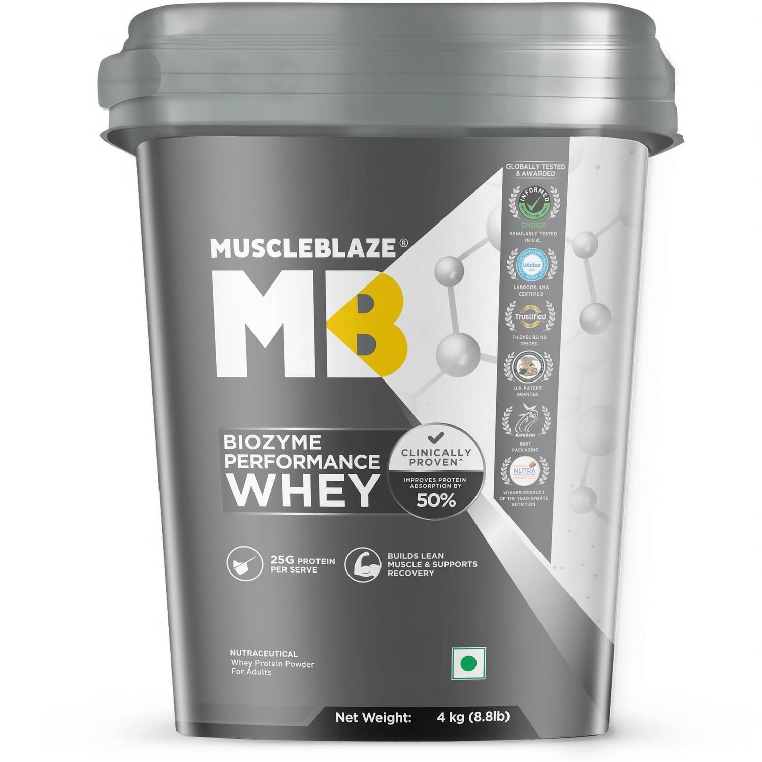 MUSCLEBLAZE Biozyme Performance Whey Protein 25g - Image 1