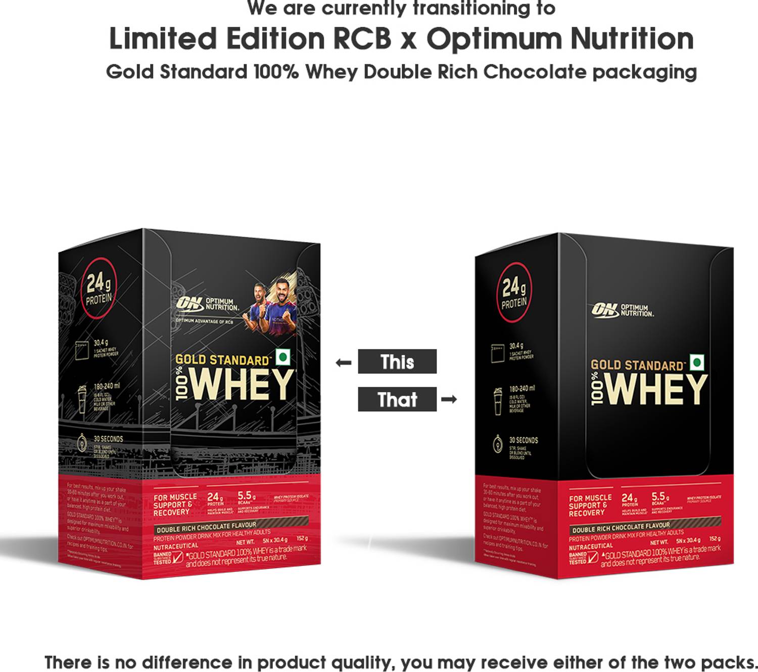 Optimum Nutrition RCB Limited Edition Whey Protein 152g - Image 5