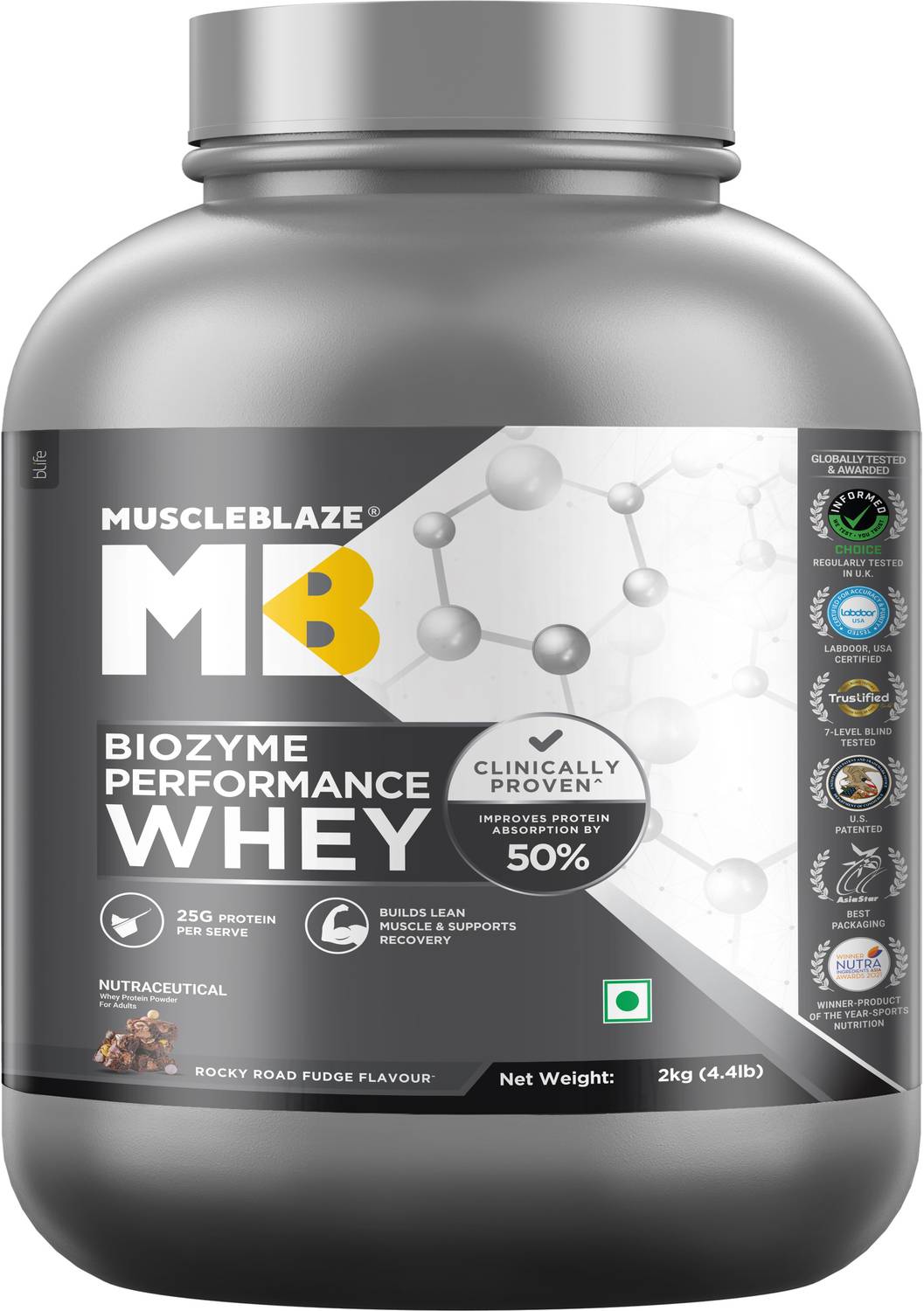 MUSCLEBLAZE Biozyme Performance Whey Protein Powder 25g