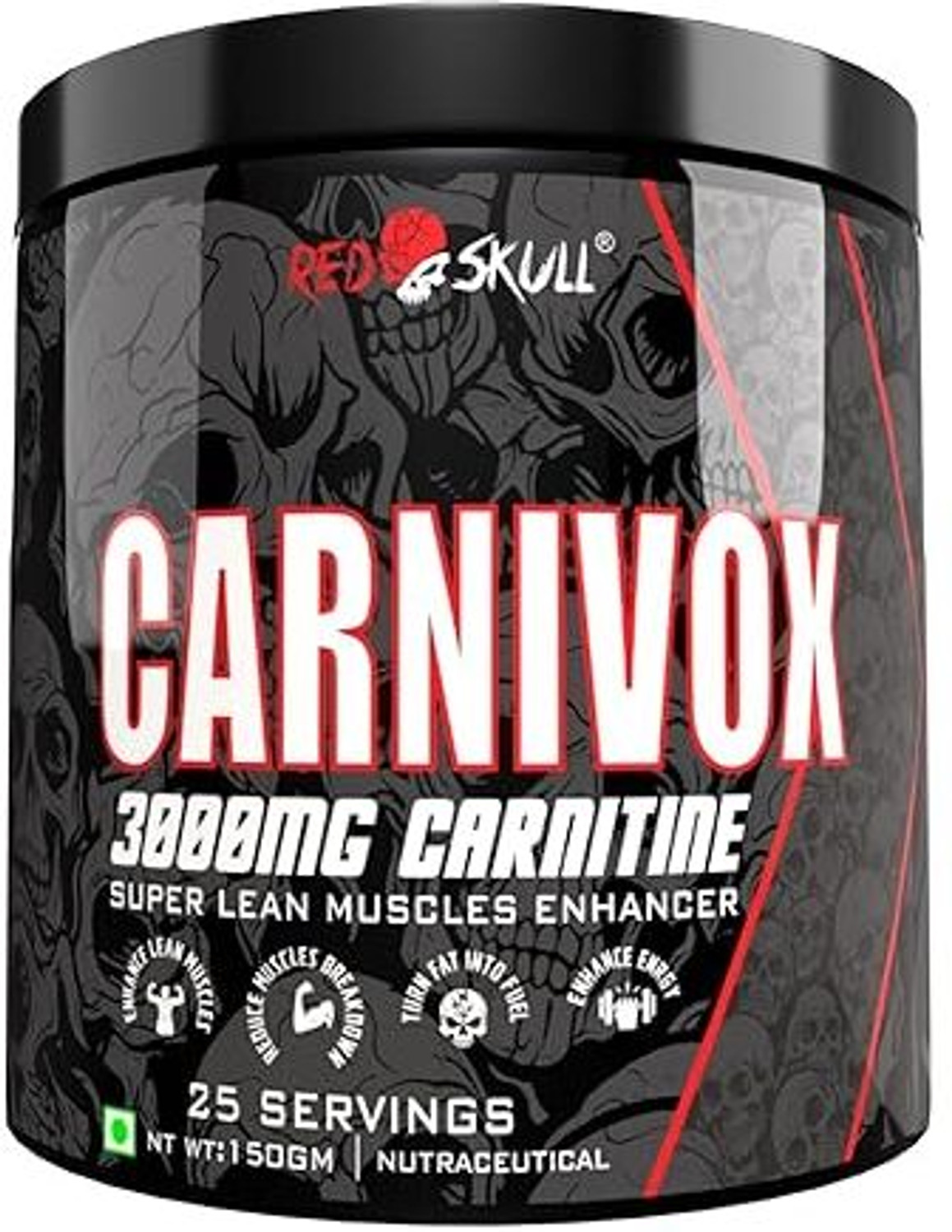Image of redskull nutrition CARNIVOX 3000MG L CARNITINE |Triple Strength Formula |Fast-Acting for Fat Loss Pre Workout