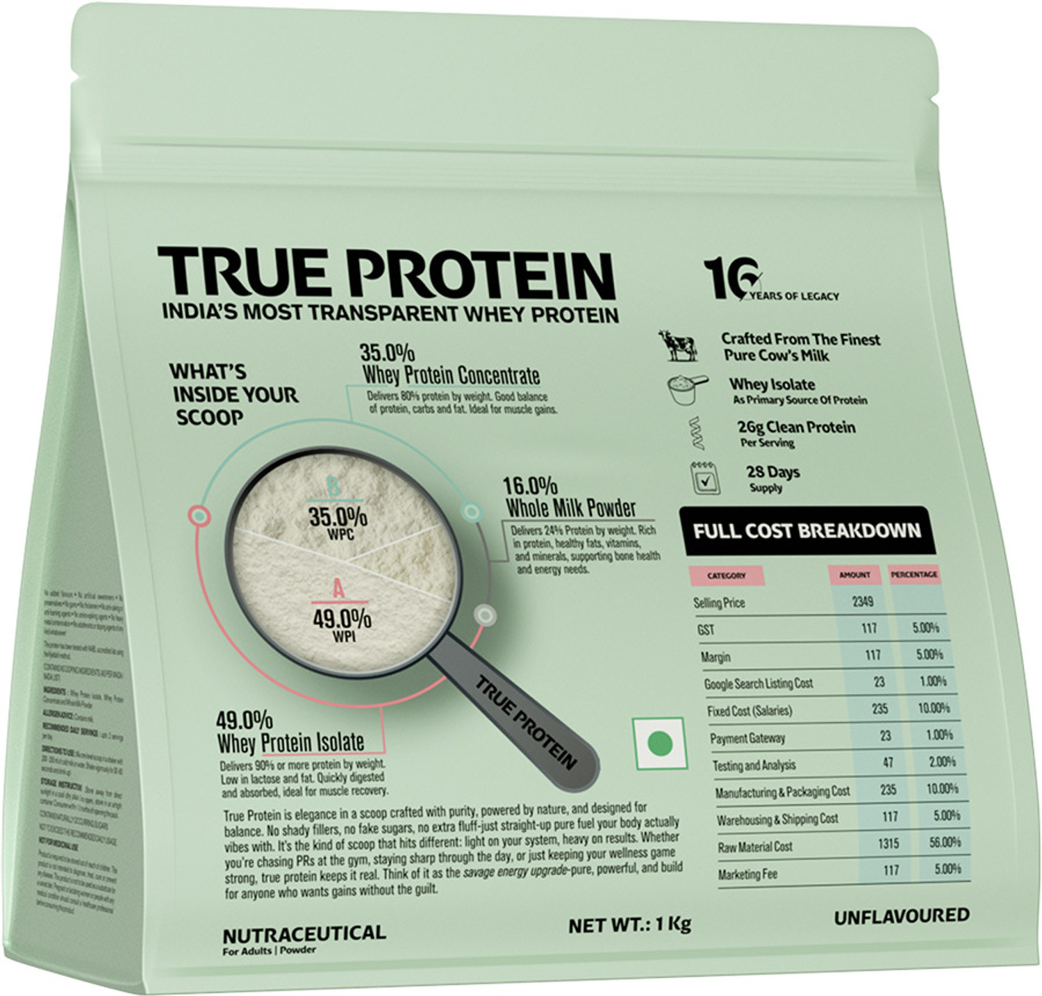 Image of TRUE PROTEIN Clean Whey Protein