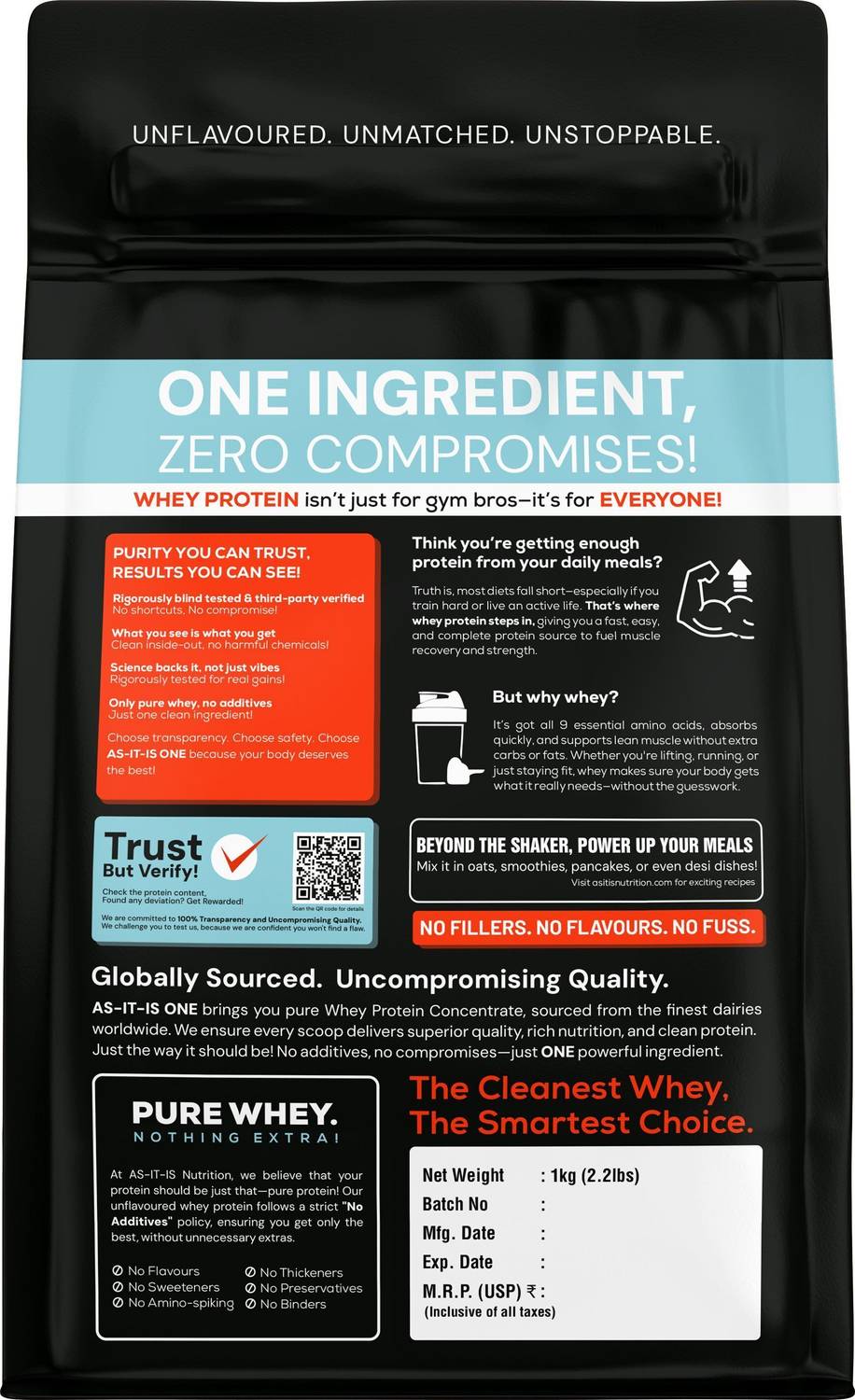 AS-IT-IS Nutrition ONE Whey Protein 1 kg - Image 2