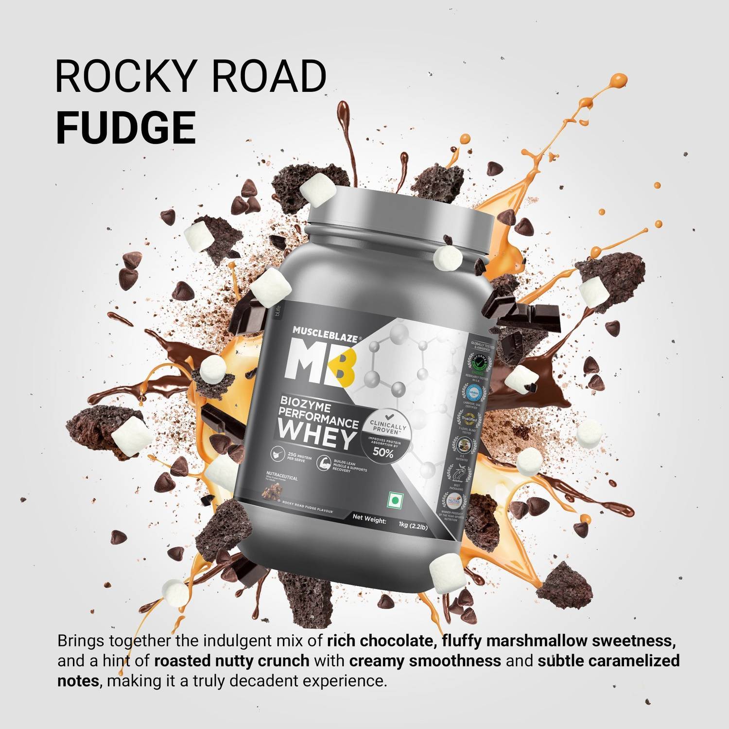 MUSCLEBLAZE Biozyme Performance Whey Protein 25g - Image 2