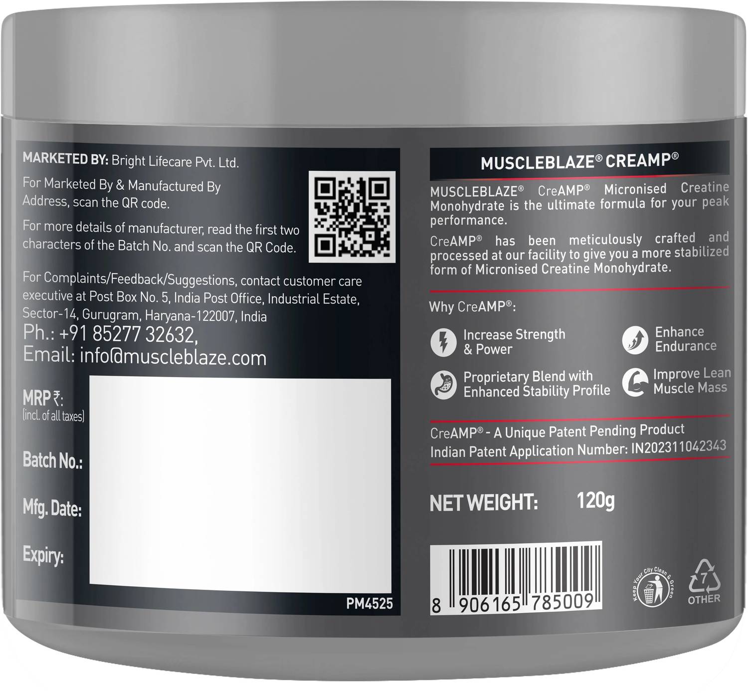 MUSCLEBLAZE Micronised Creatine Monohydrate Powder 200g - Image 5