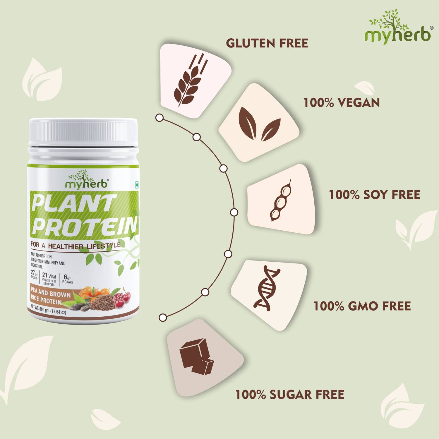 MYHERB Plant Protein Powder 500g - Image 5