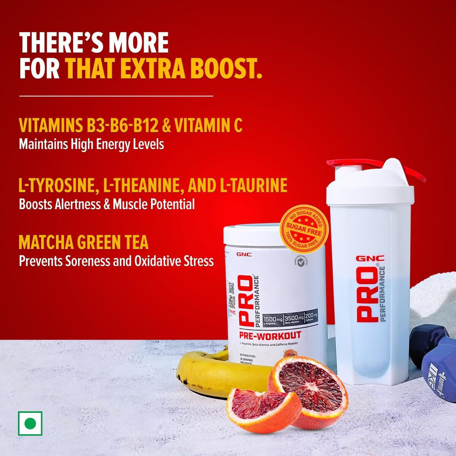 Image of GNC Pro Performance | 360 gm | 30 Servings | Blood Orange Pre Workout (360 g, Blood Orange)