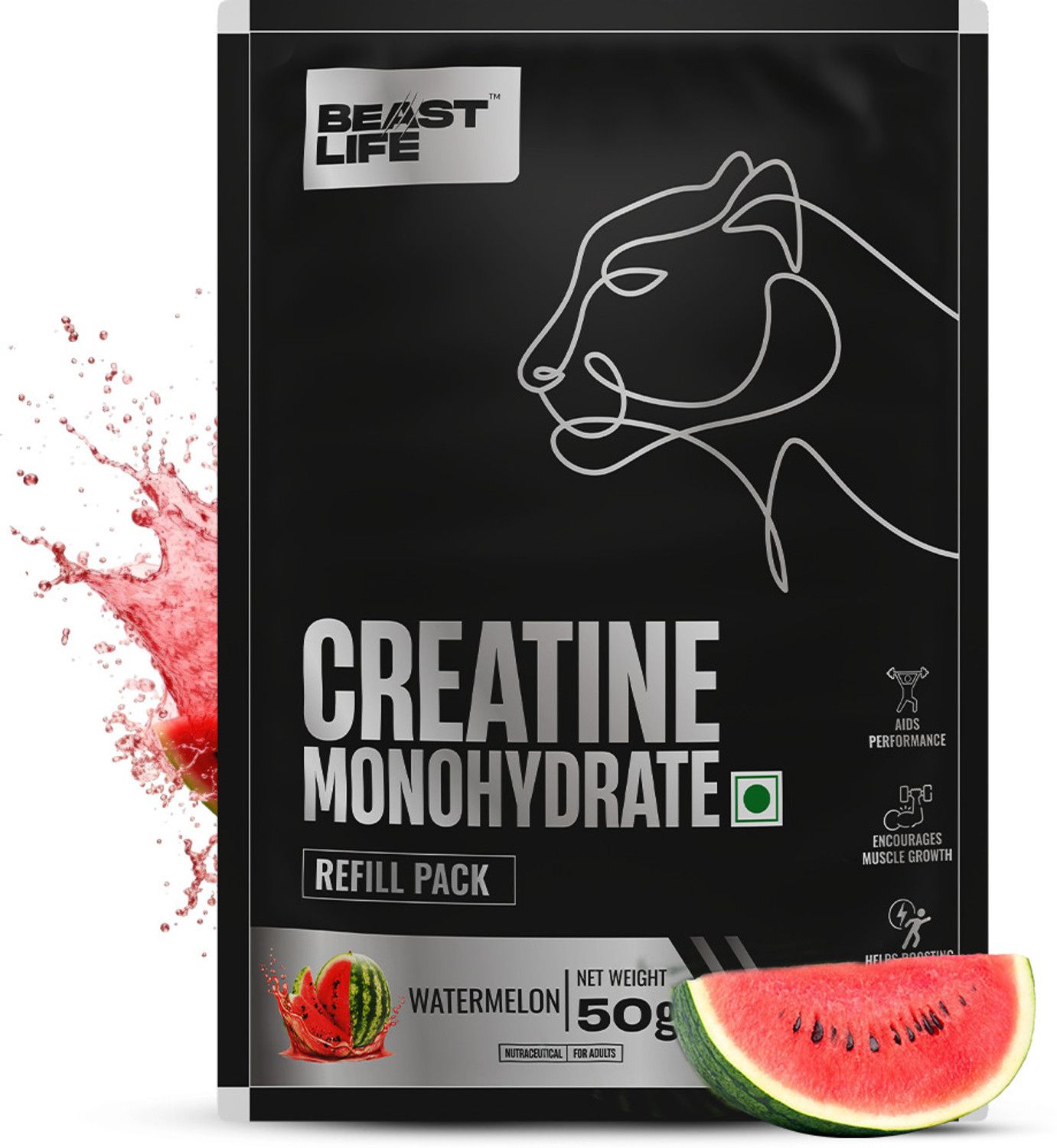 Image of BeastLife Creatine Monohydrate | 13 Servings | Micronised Creatine| NABL Lab Tested Creatine