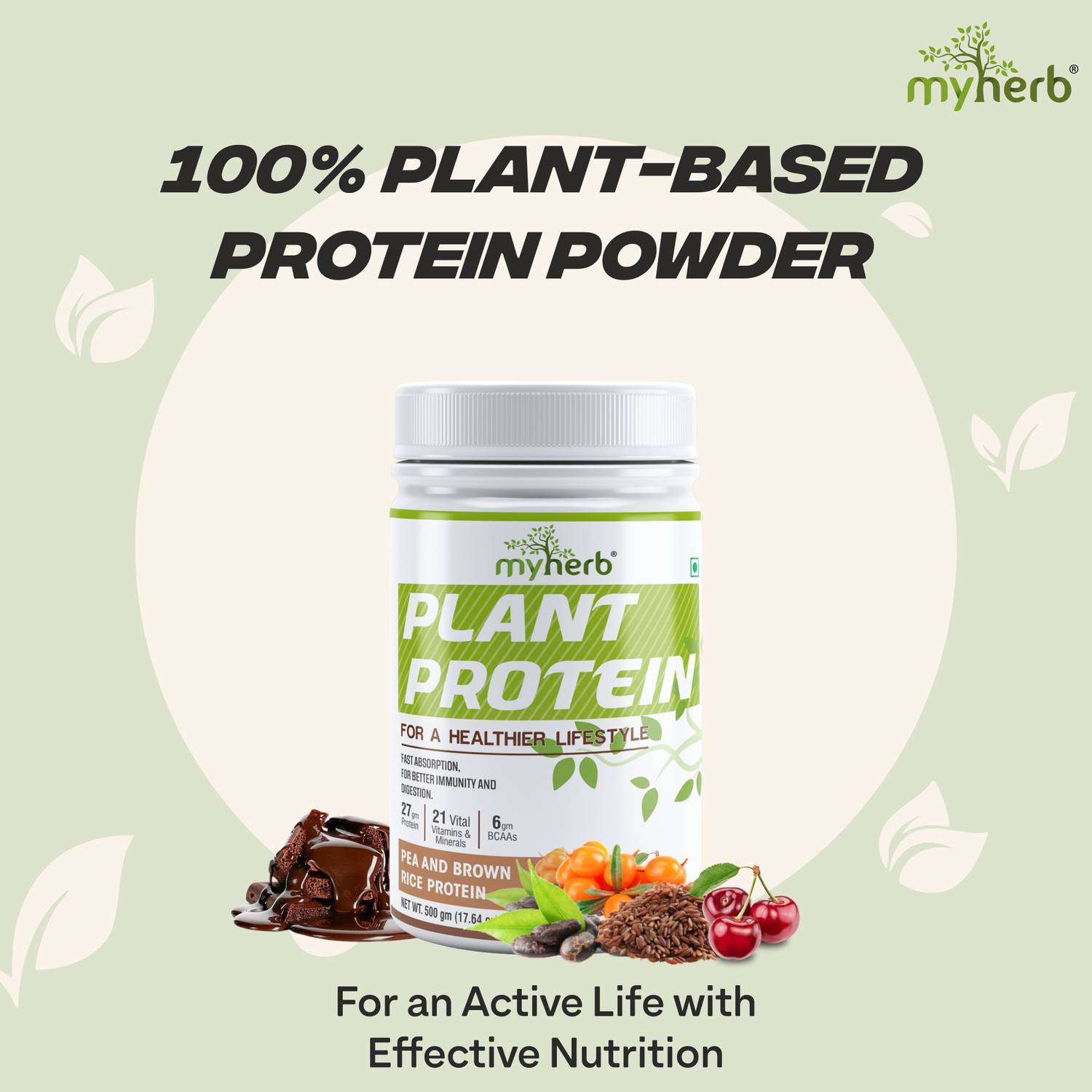 MYHERB Plant Protein Powder 500g - Image 2