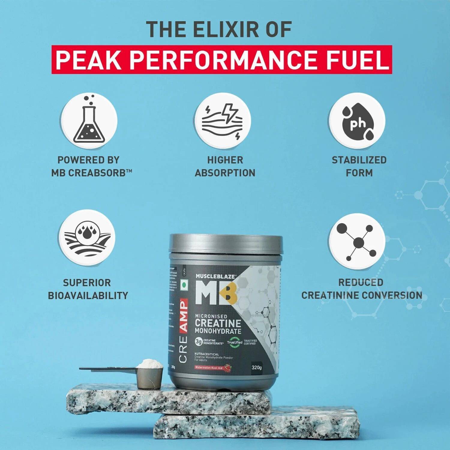 MUSCLEBLAZE Micronised Monohydrate Creatine 4 g - Image 3