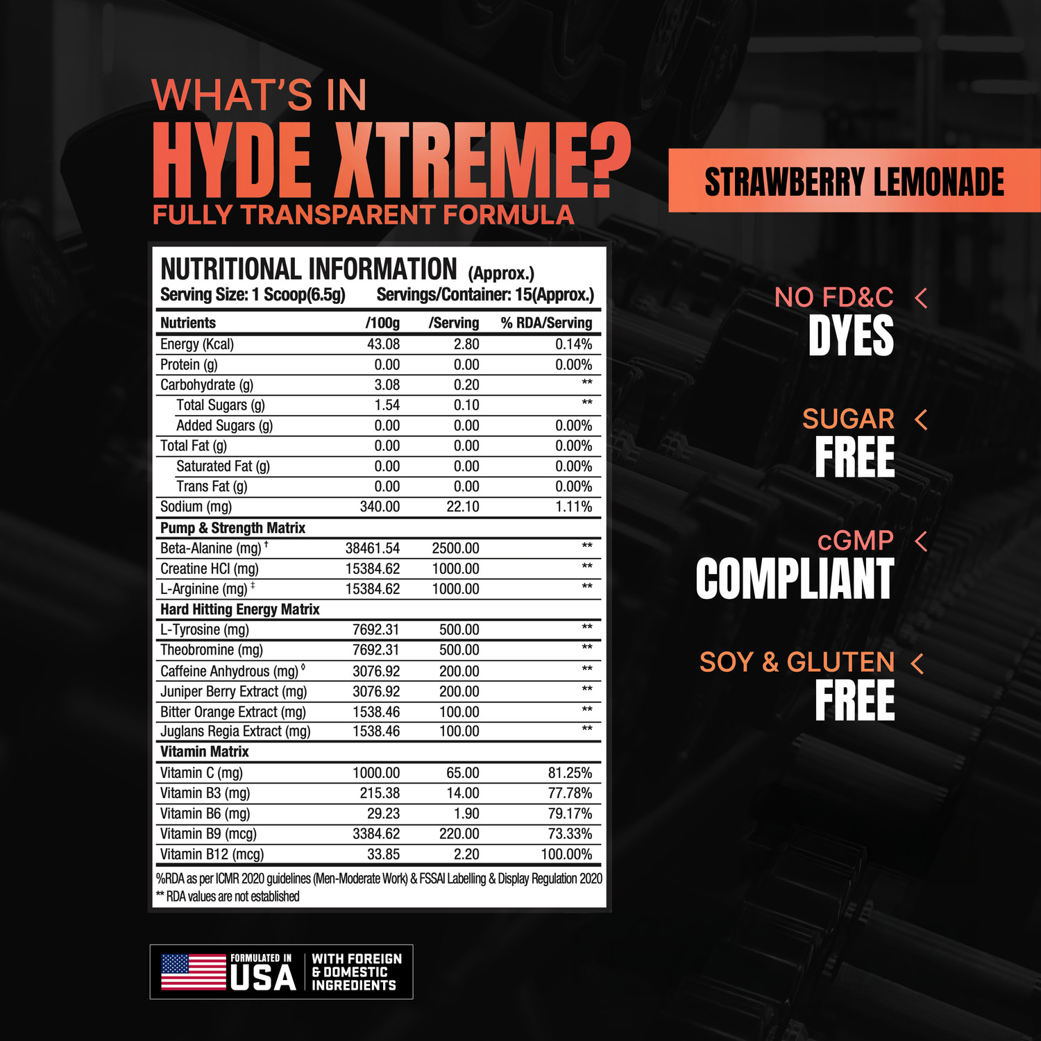 Image of PROSUPPS Hyde Xtreme 30 servings Pre Workout