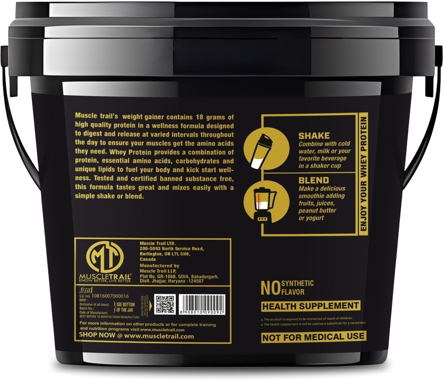 Image of Muscle Trail |550 Calories, 33g Carbs, 18g Protein| Magic Weight Gainers /Mass Gainers