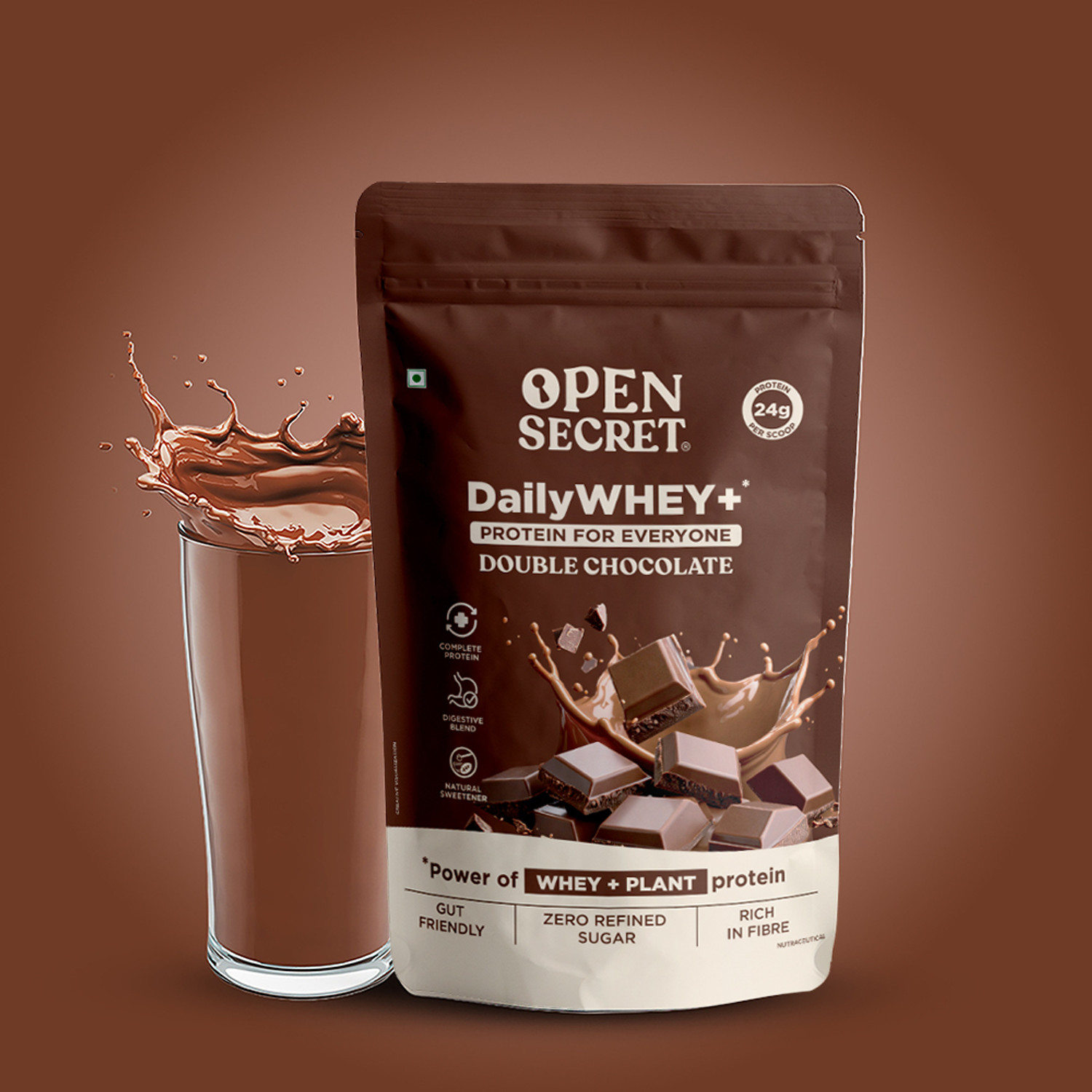 Image of OPEN SECRET India's 1st Whey+ Protein Powder - Complete Protein with Whey and Plant Protein Blends