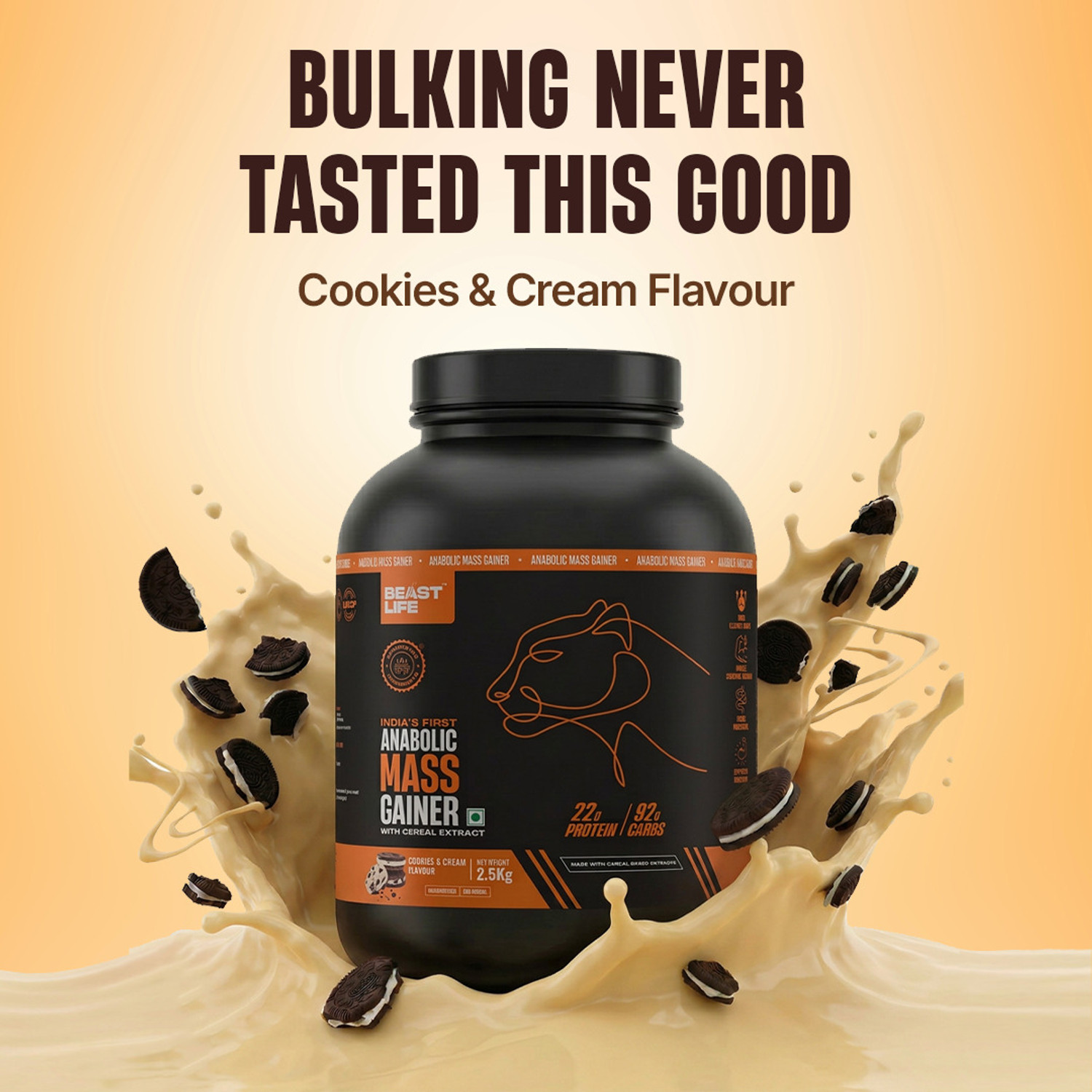 Image of BeastLife High Rich Protein Gainer - No Maltodextrin Weight Gainers /Mass Gainers