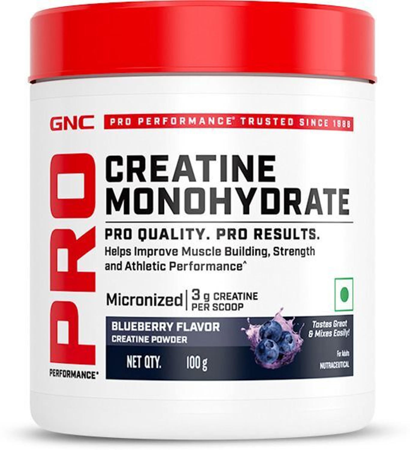 Image of GNC Creatine Monohydrate (100g, Orange) + Creatine Monohydrate (100g, Blueberry) Creatine