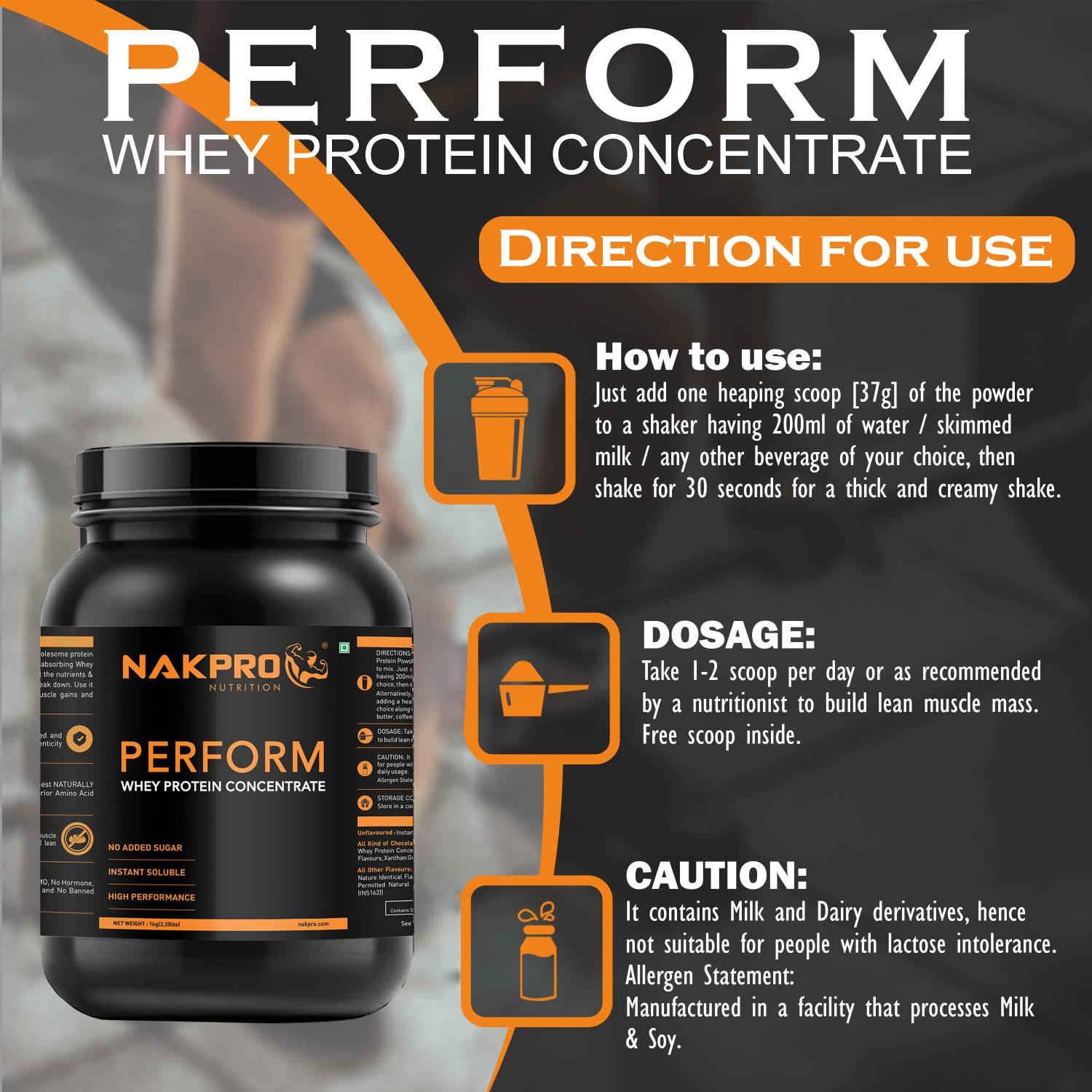 Nakpro Perform Whey Protein Concentrate, 24g - Image 5