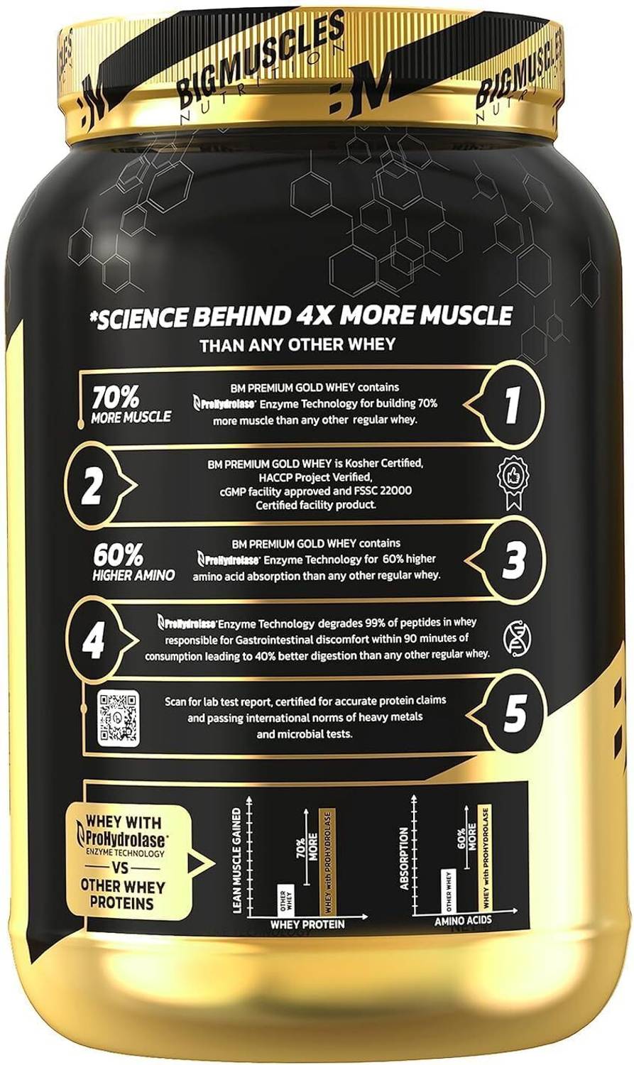 BIGMUSCLES Premium Gold Whey 25g Combo - Image 3
