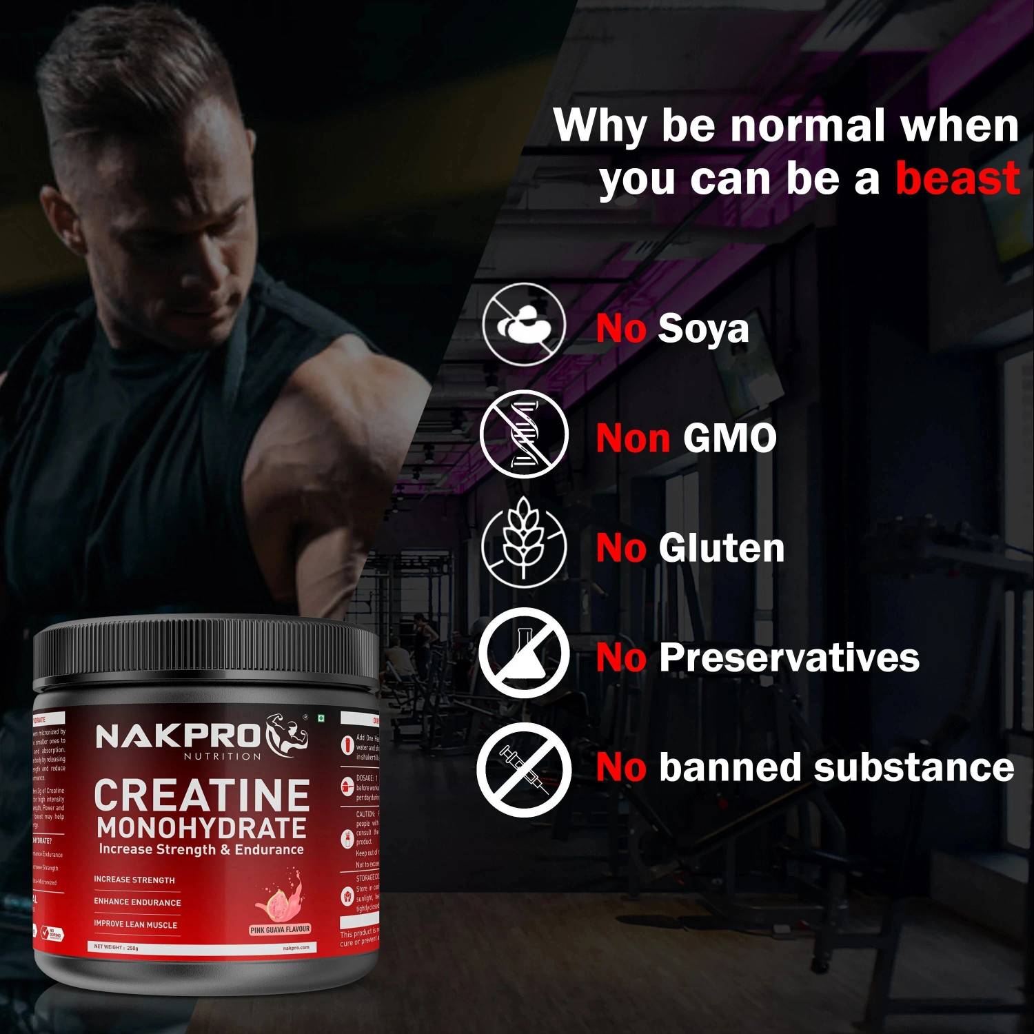 Nakpro Micronized Creatine Monohydrate Jar - Image 4