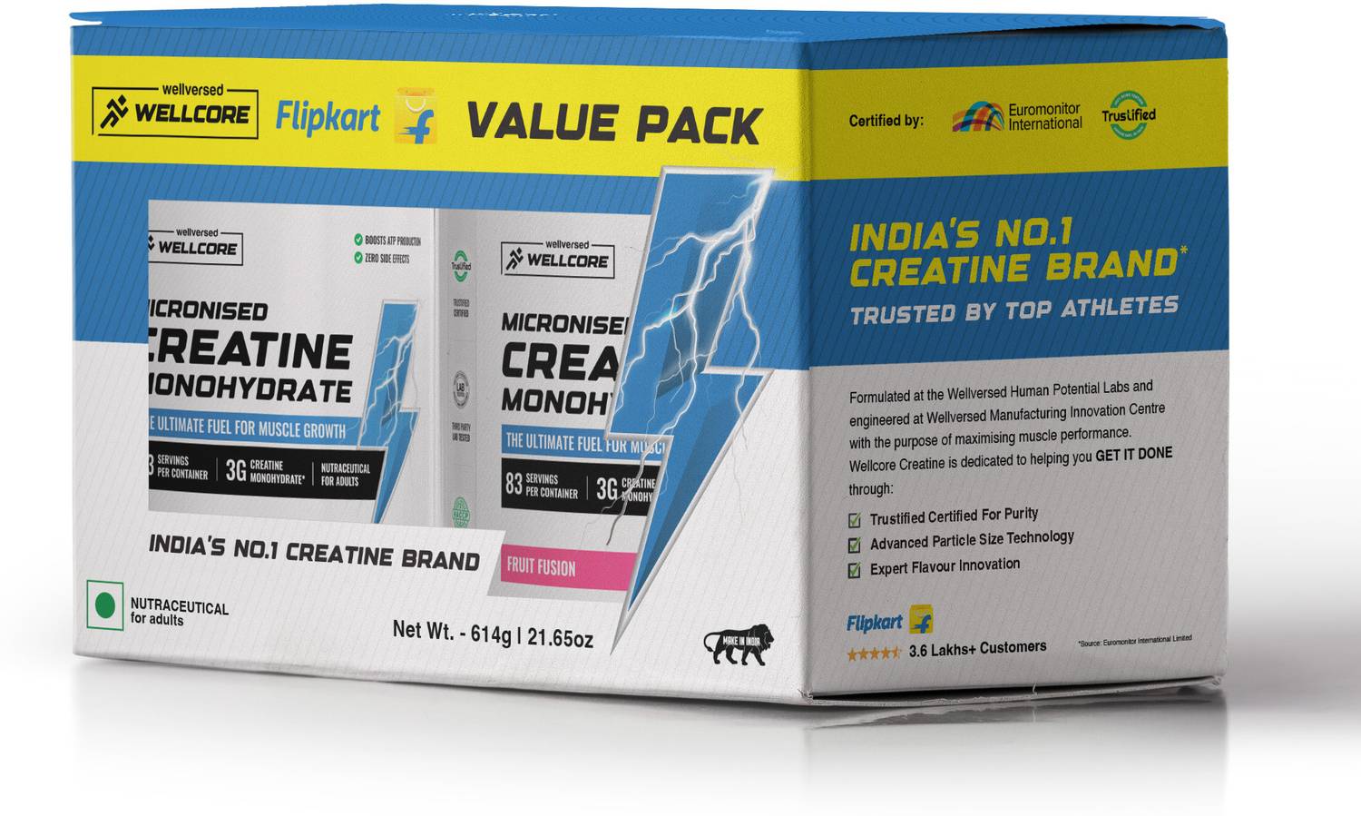 Wellcore Fruit Fusion Value Pack - Micronised Creatine Monohydrat