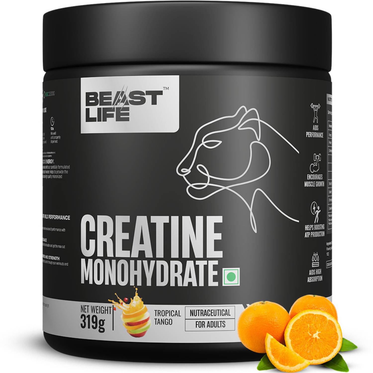 BeastLife Creatine Monohydrate 86 Servings