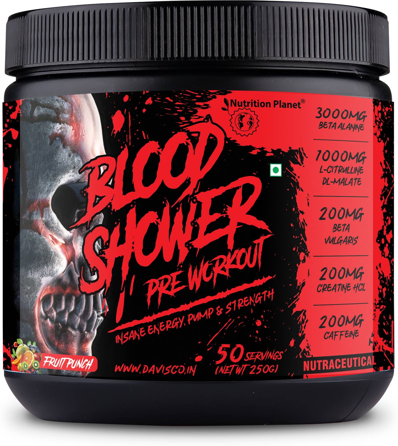 Nutrition Planet Blood Shower Preworkout, 50 Servings