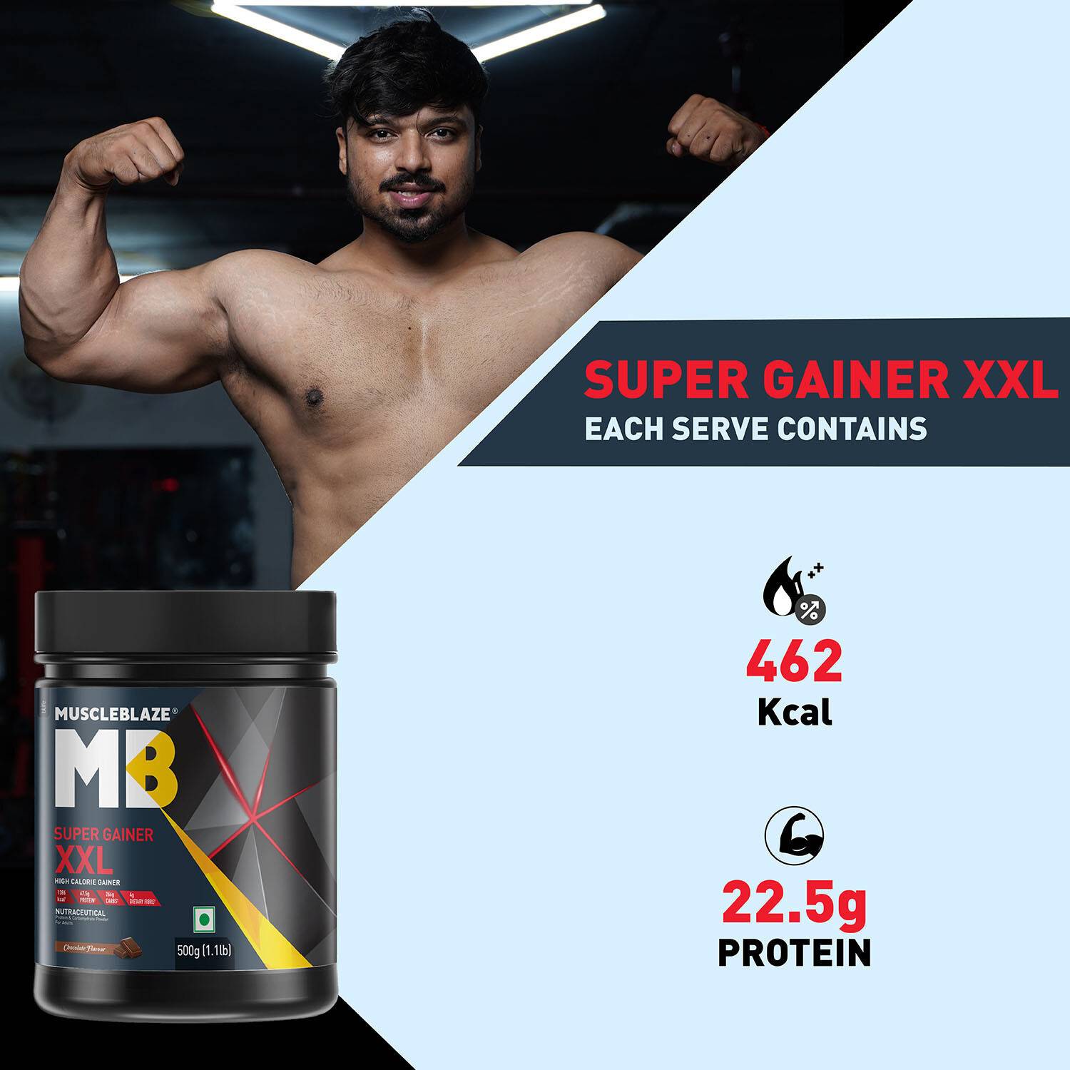 MUSCLEBLAZE Super XXL Weight Gainers 500g - Image 3
